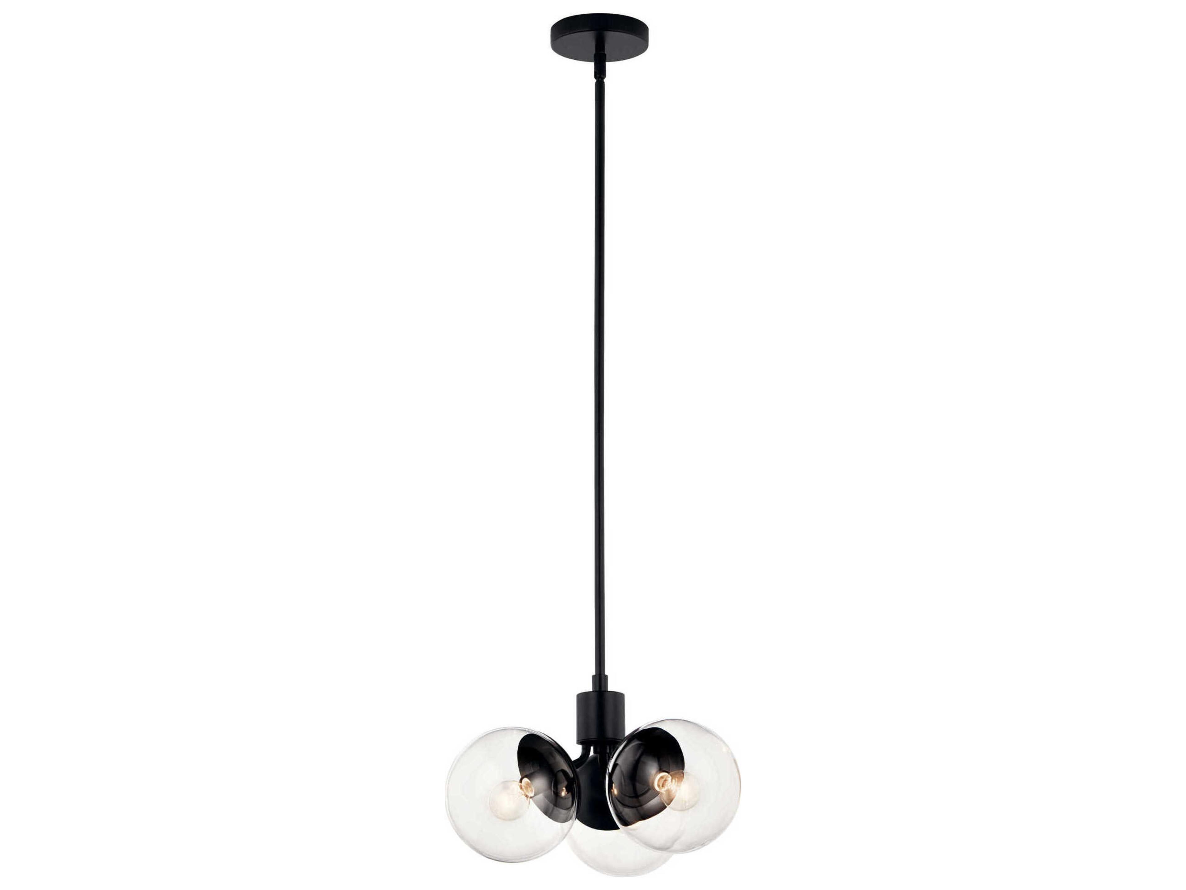 Silvarious 3-Light Black Pendant