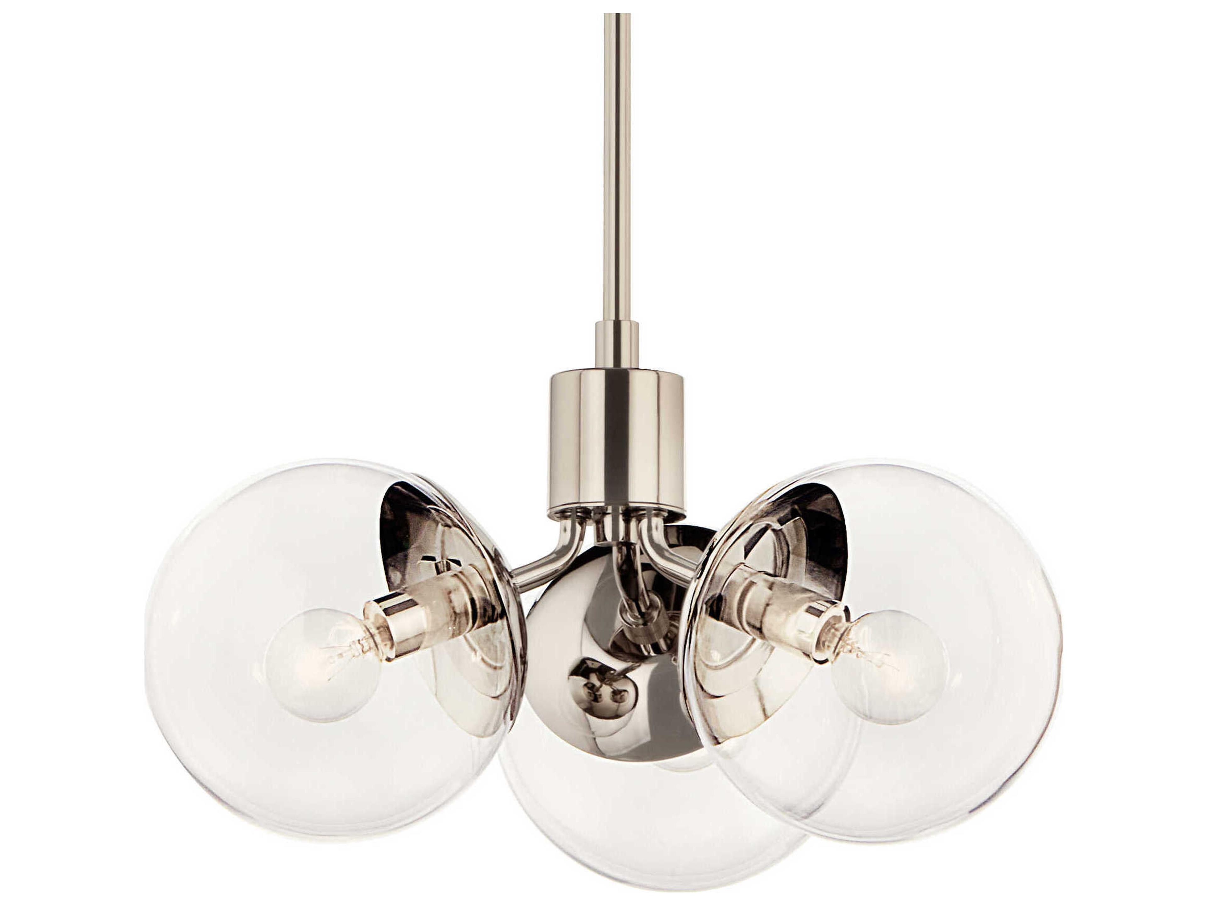 Kichler Silvarious 3-Light Polished Nickel Pendant