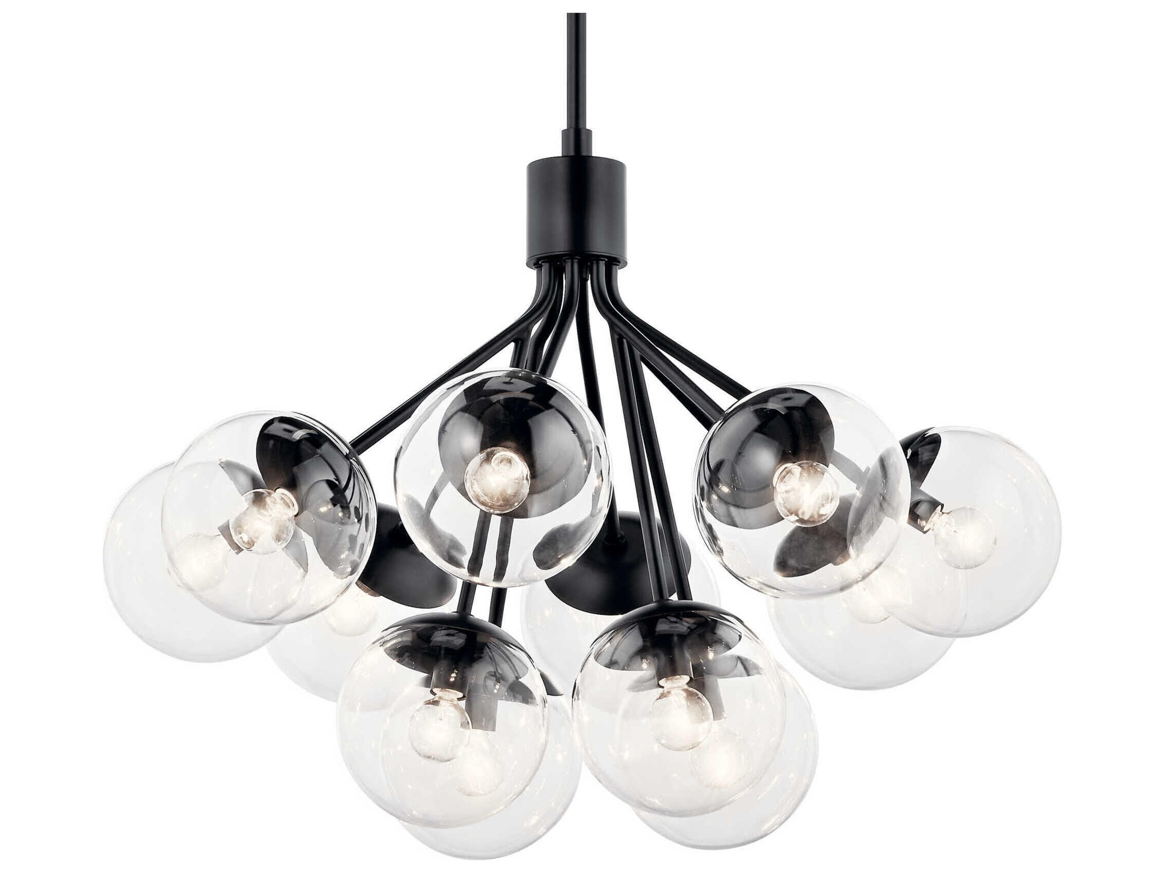 Kichler Silvarious 12-Light Black Chandelier