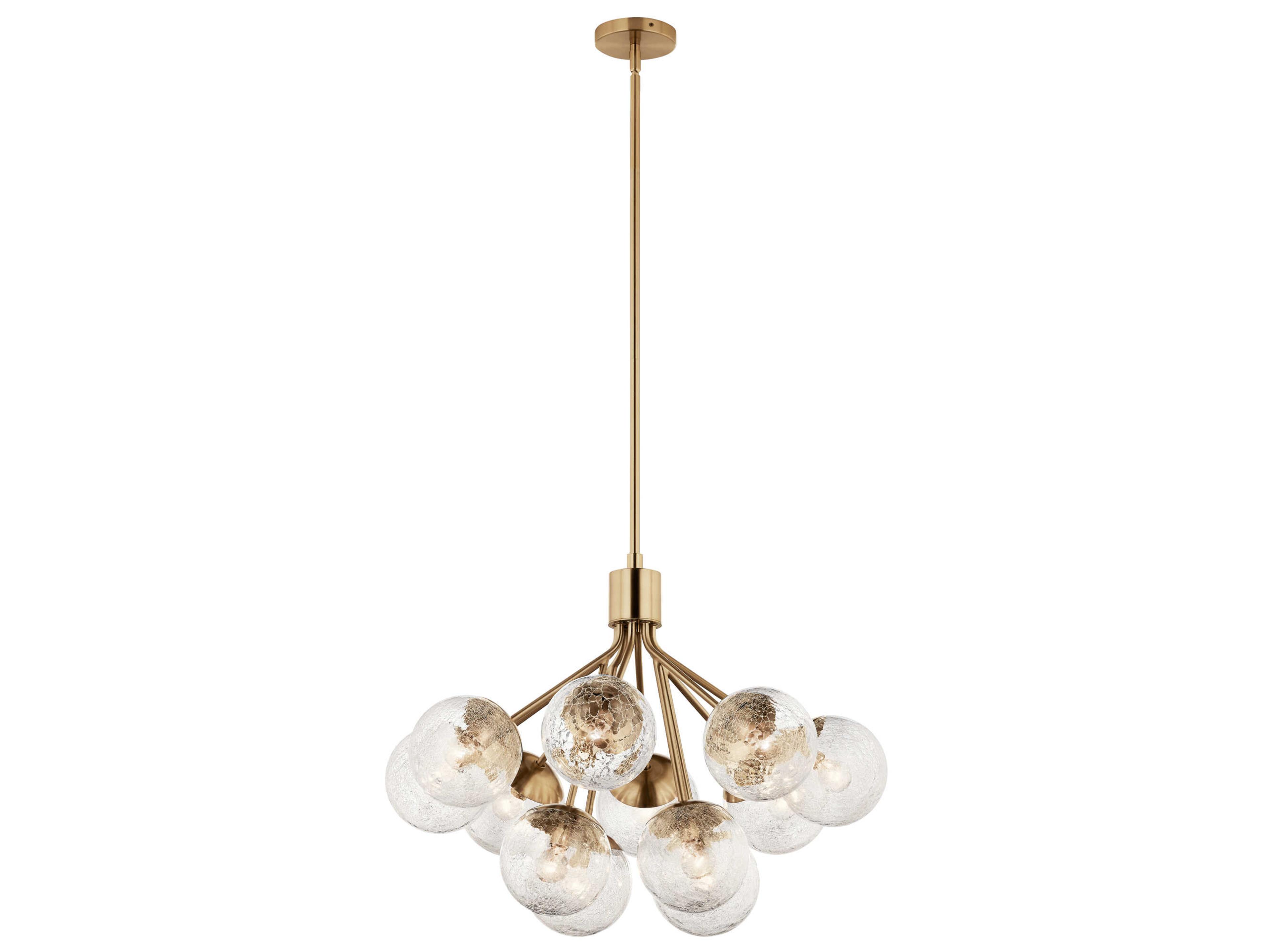 Silvarious 12-Light Champagne Bronze Chandelier