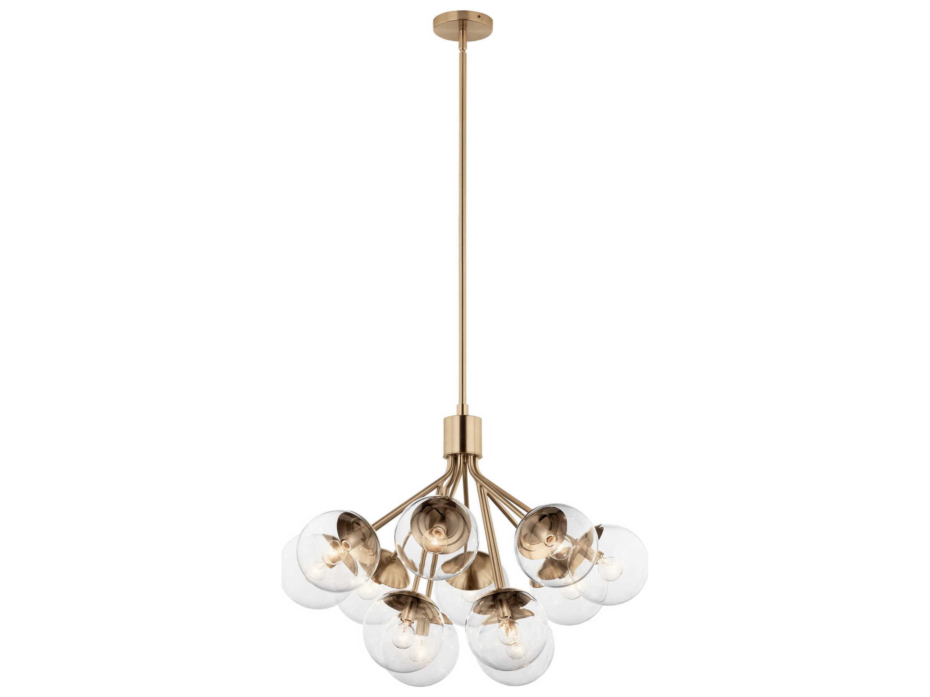 Silvarious 12-Light Champagne Bronze Chandelier