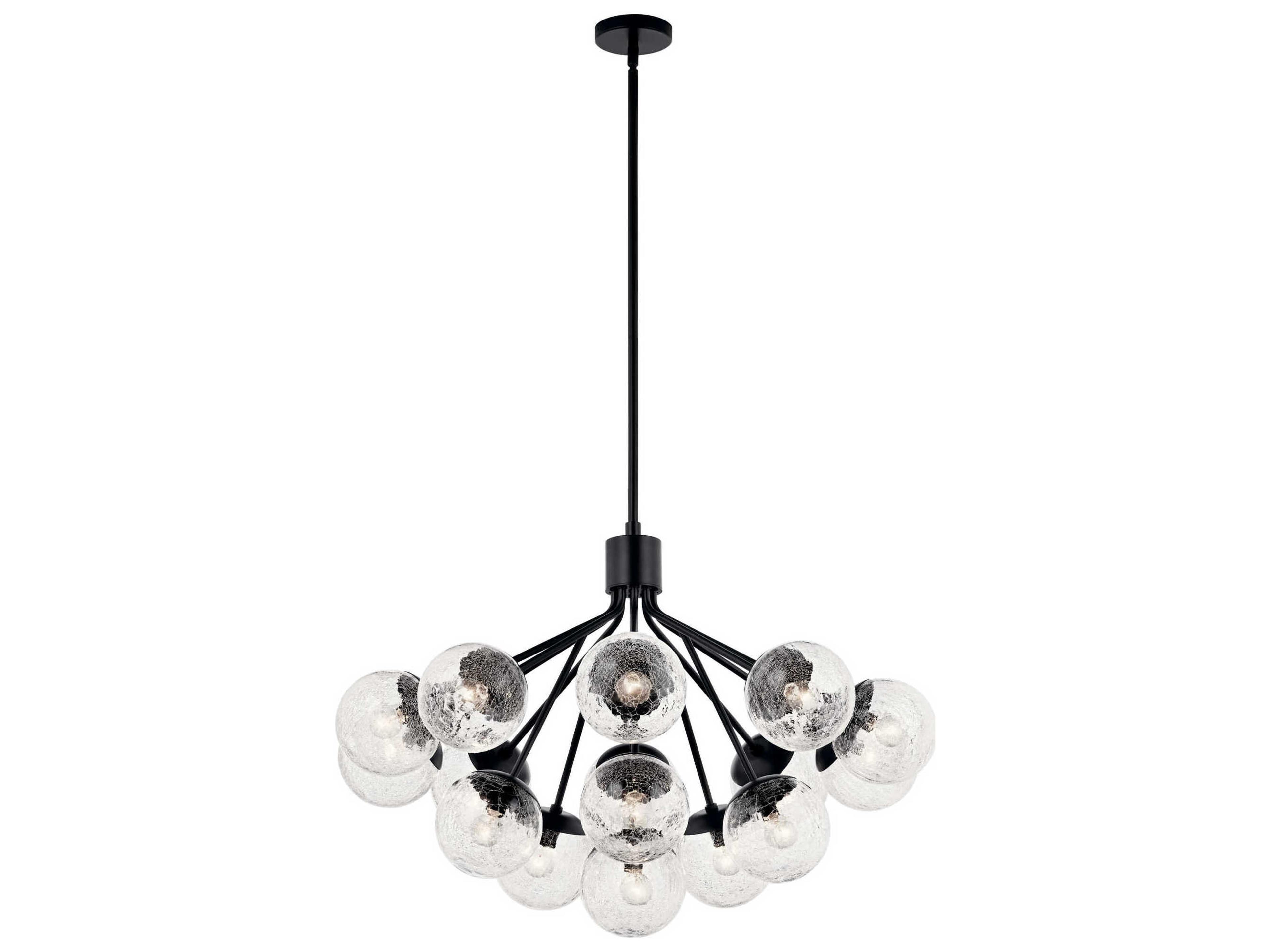 Silvarious 16-Light Black Chandelier
