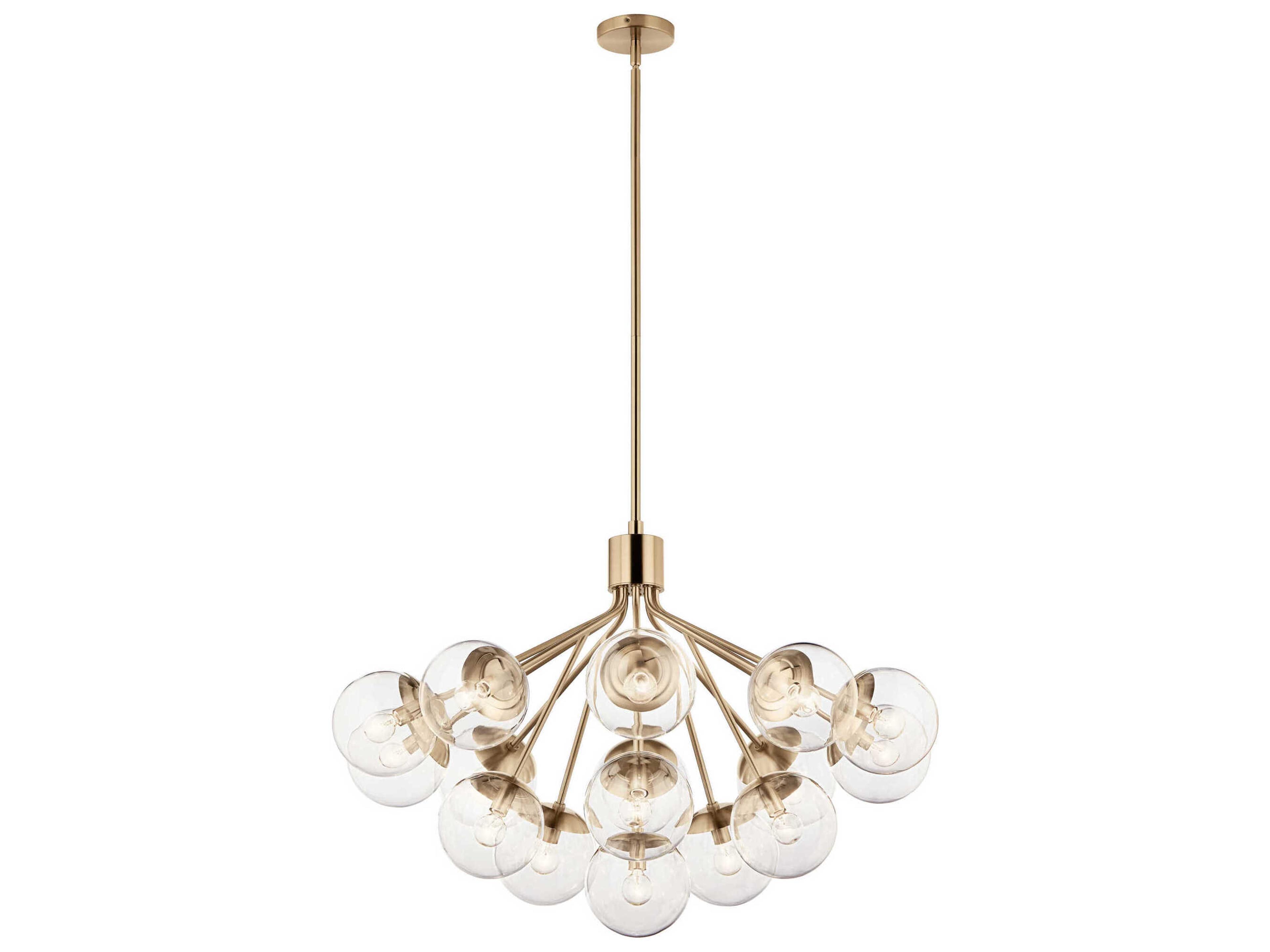 Silvarious 16-Light Champagne Bronze Chandelier