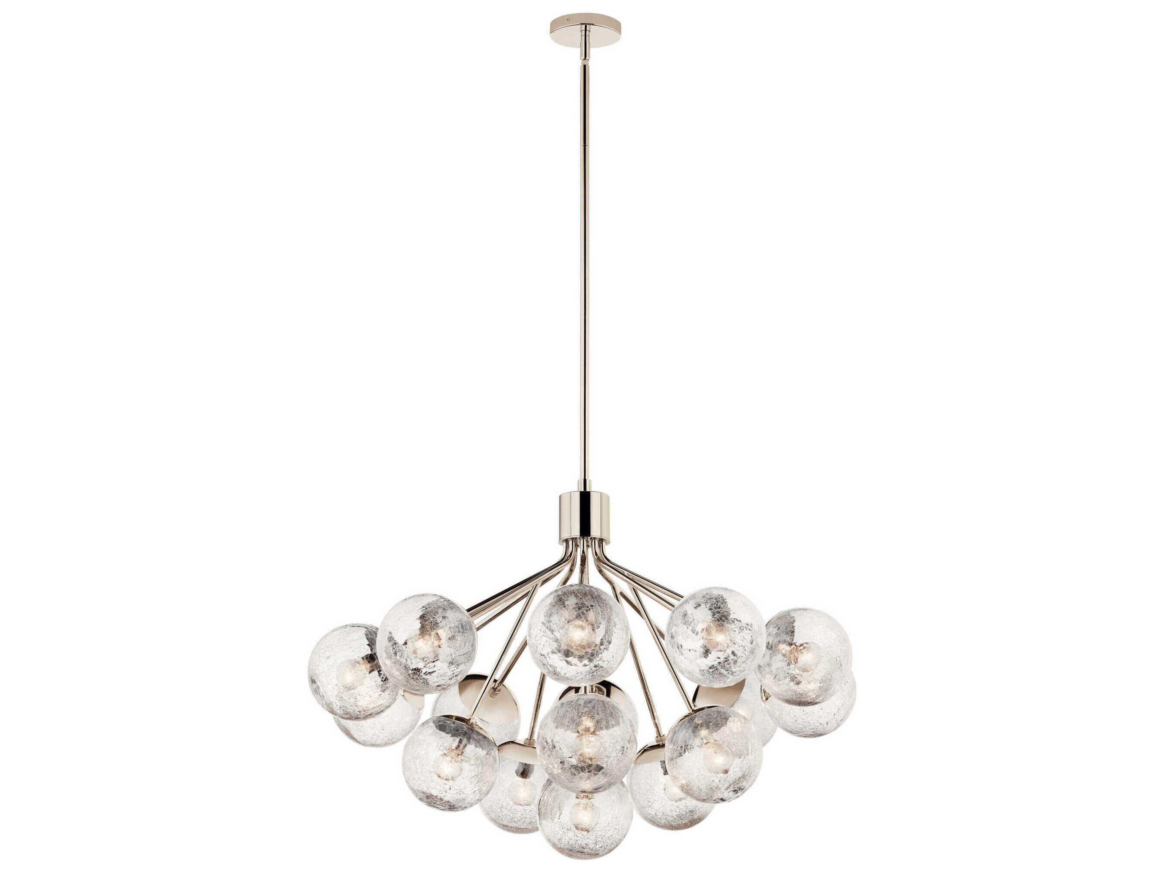 Silvarious 16-Light Polished Nickel Chandelier