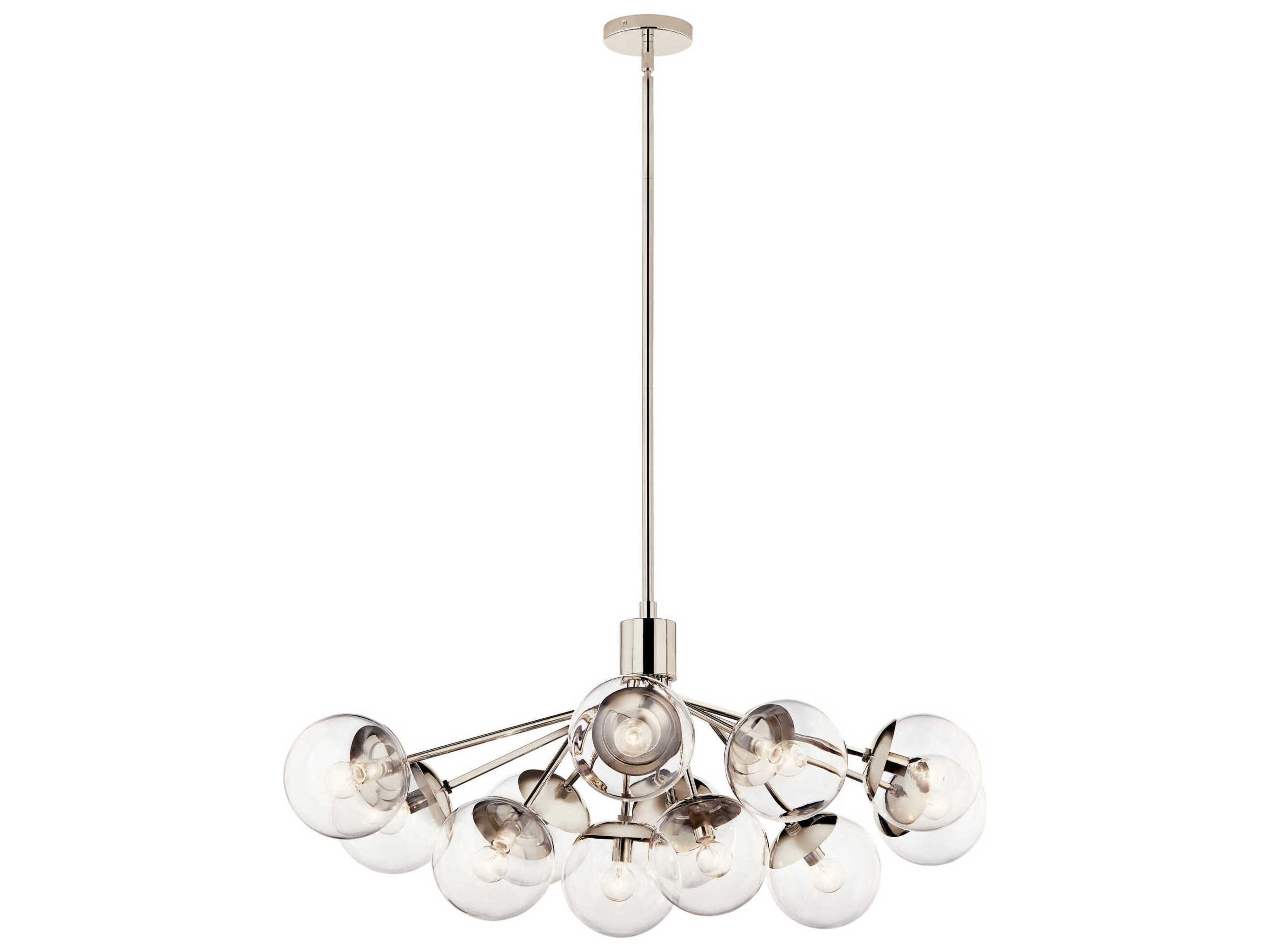 Silvarious 12-Light Polished Nickel Chandelier