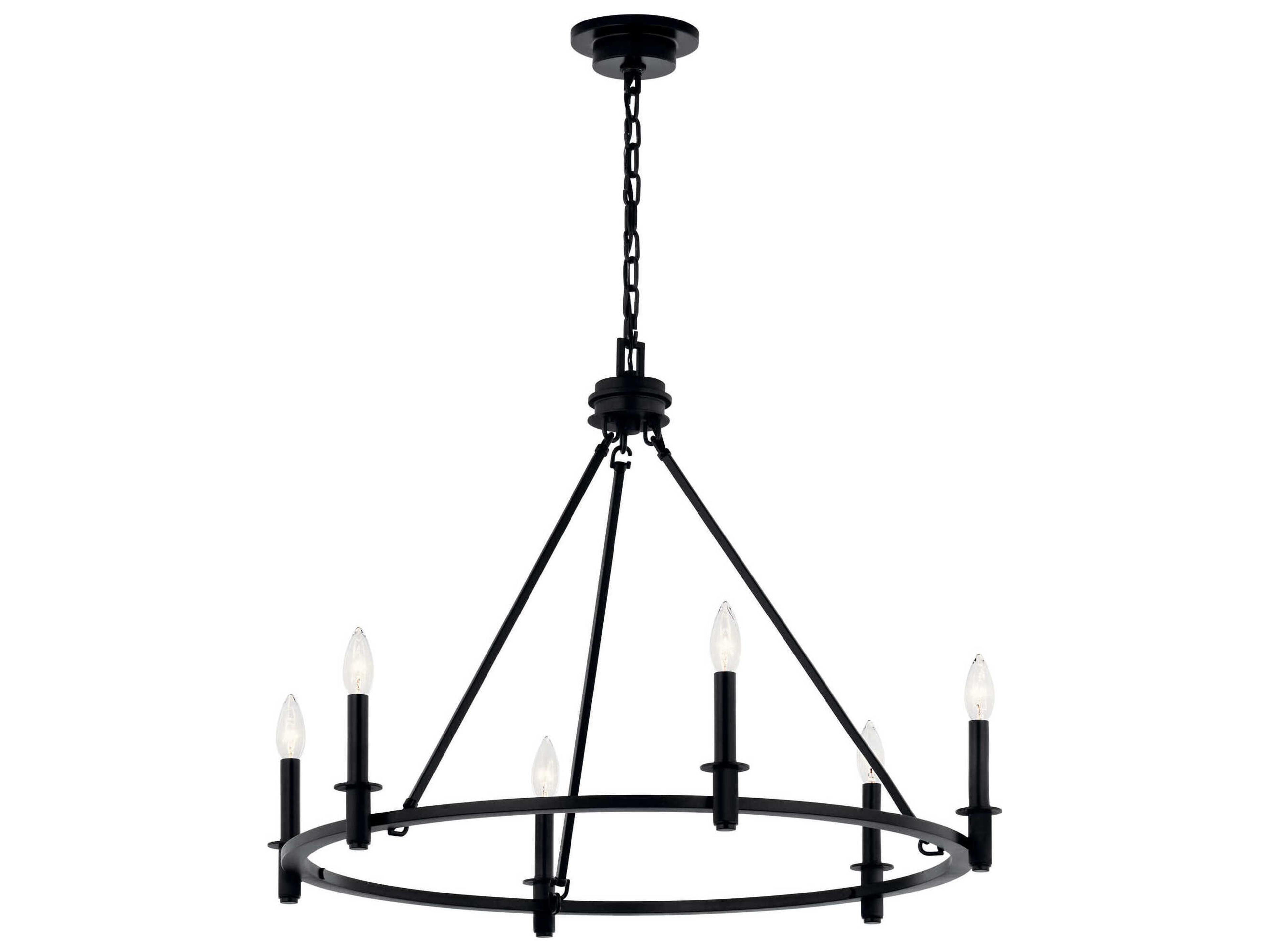 Carrick 6-Light Black Chandelier