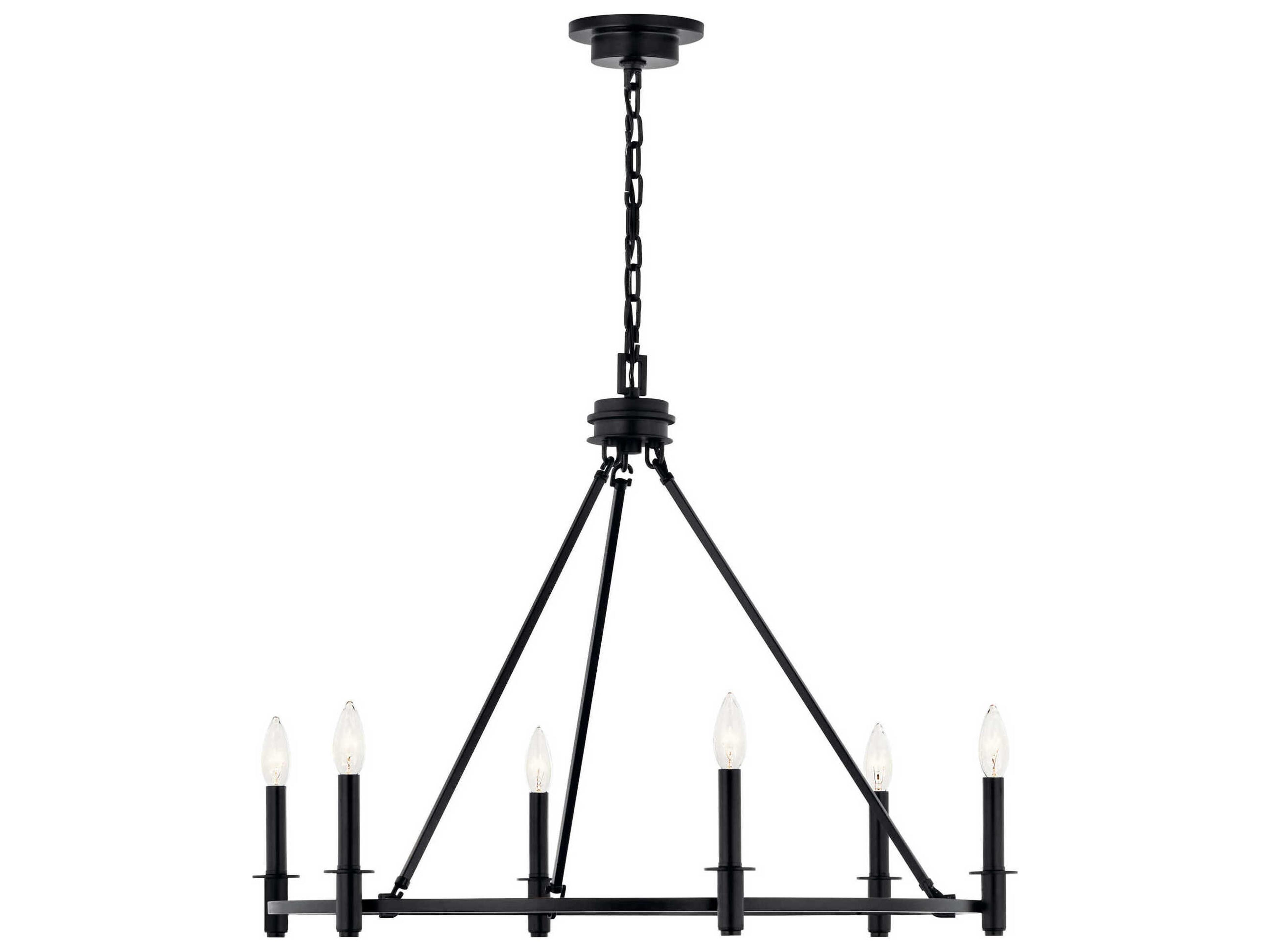 Kichler Carrick 6-Light Black Chandelier