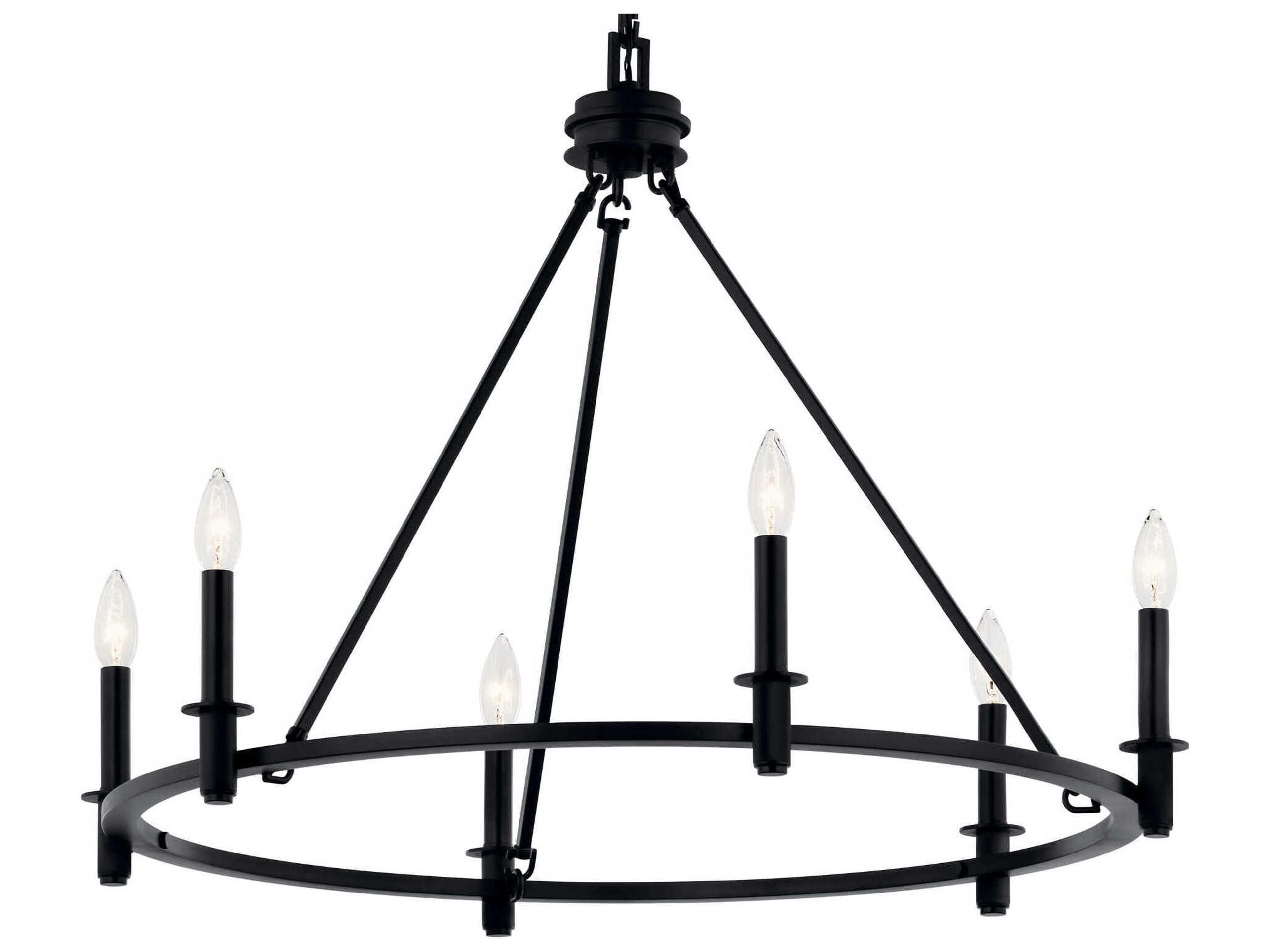 Kichler Carrick 6-Light Black Chandelier