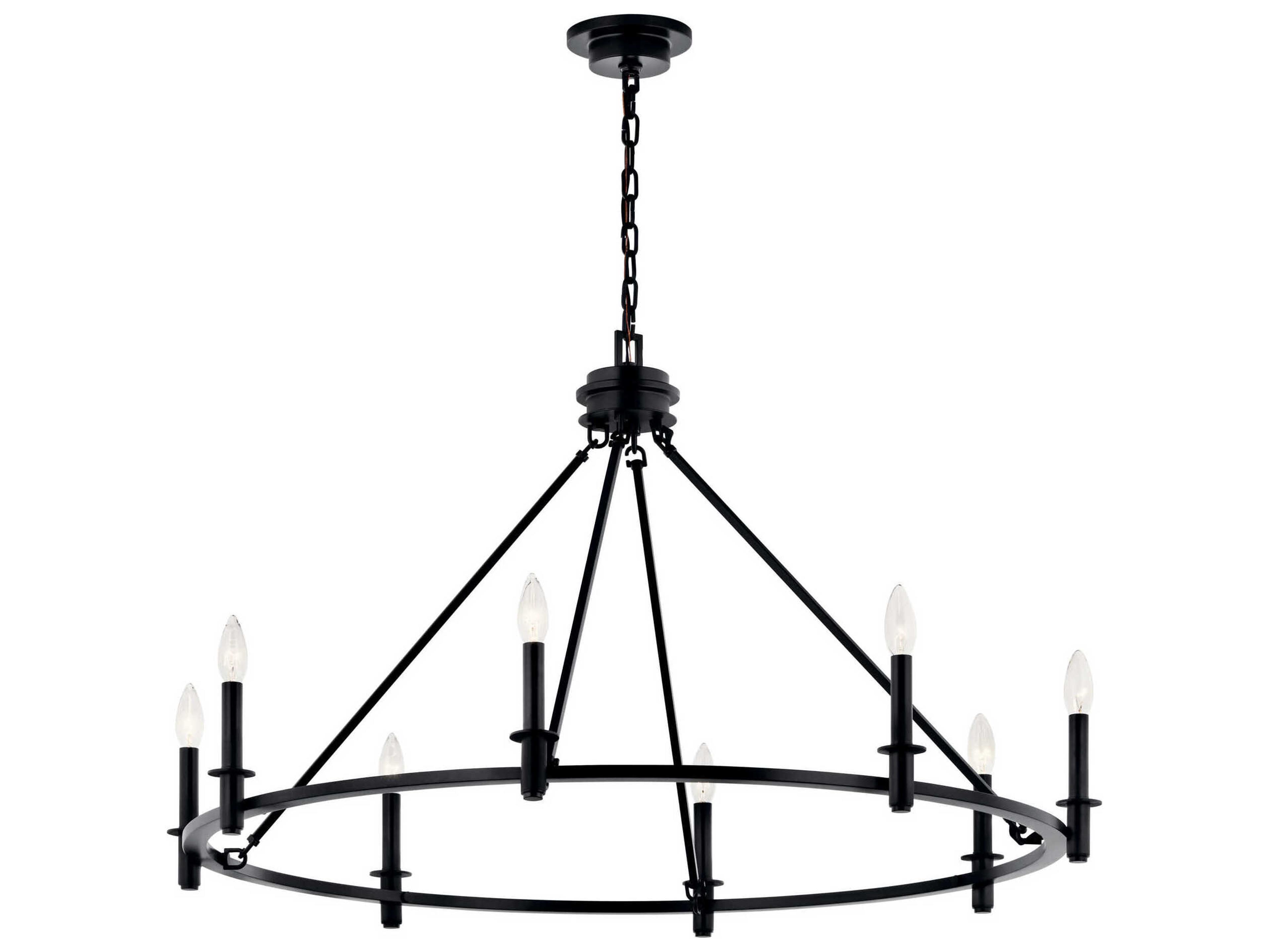 Carrick 8-Light Black Chandelier
