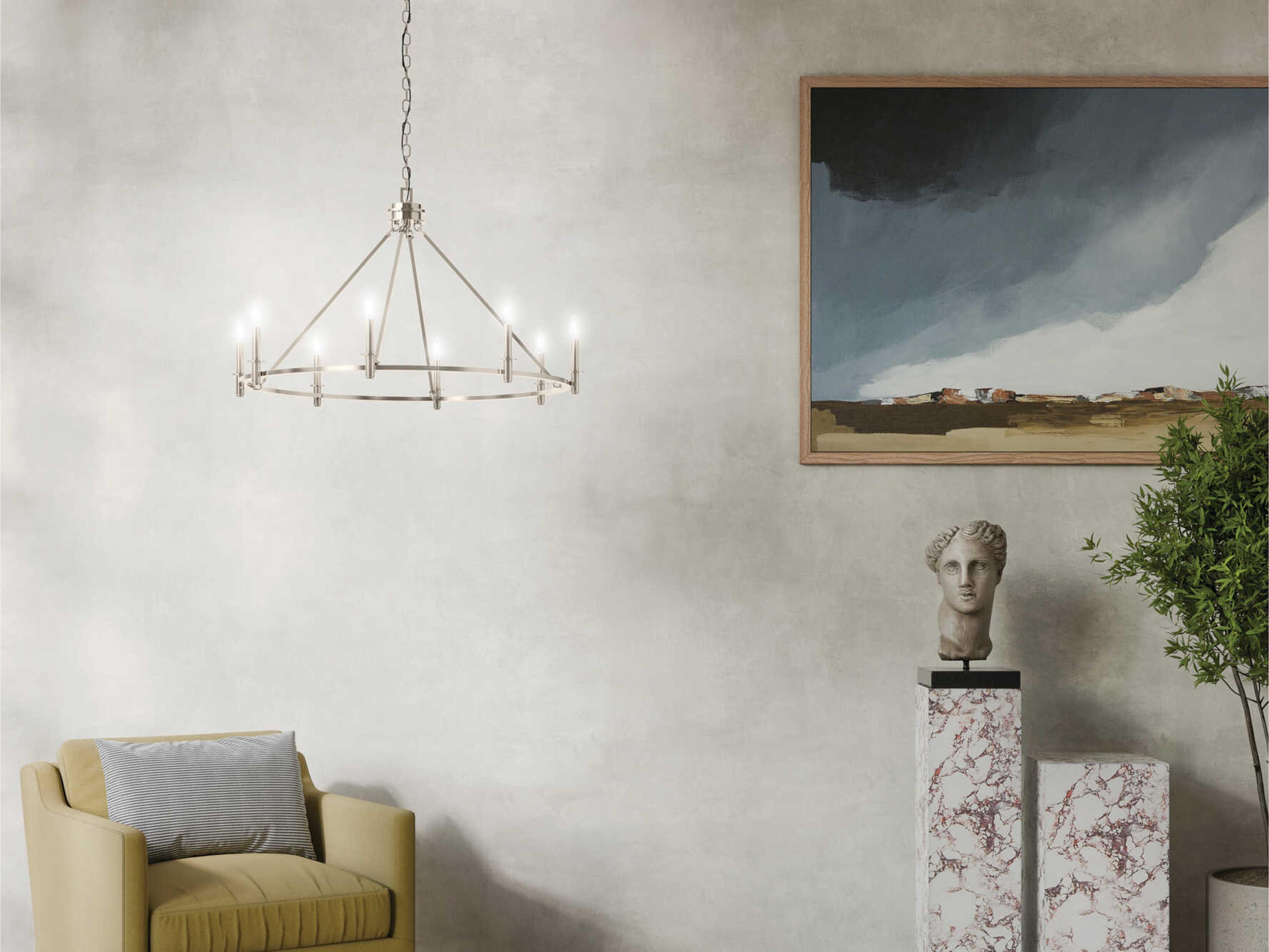 Kichler Carrick 8-Light Polished Nickel Chandelier