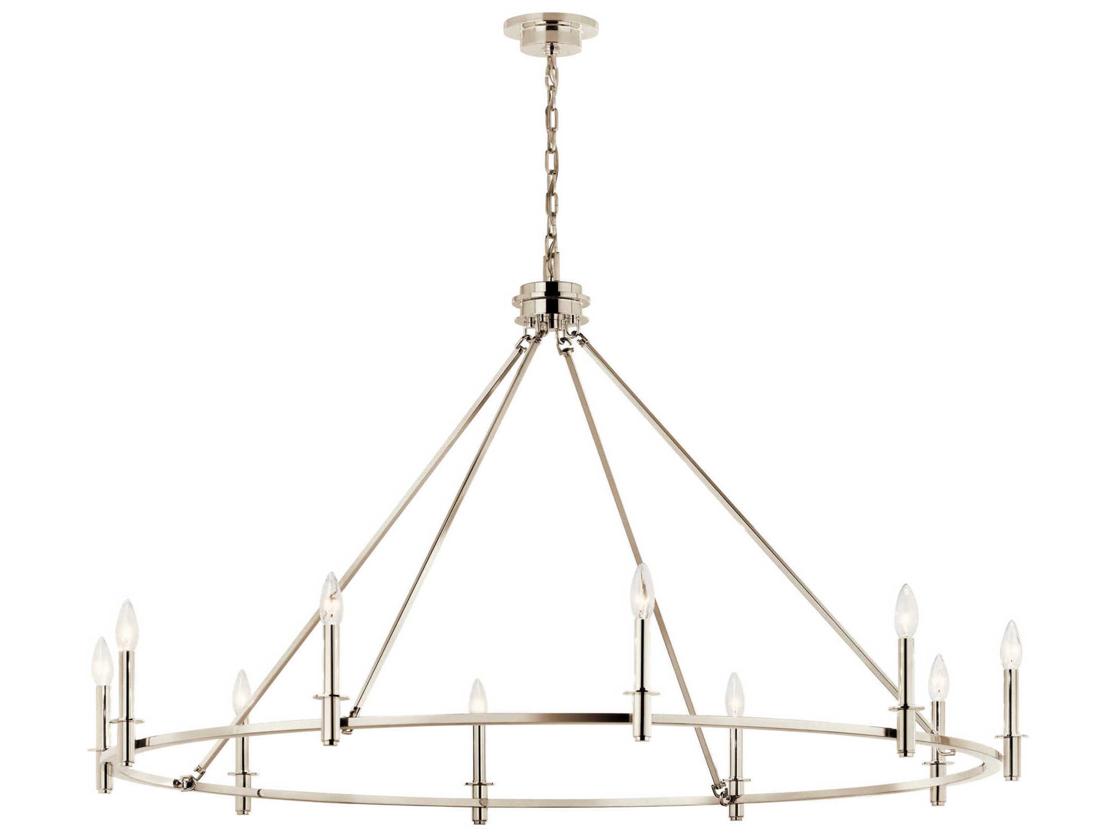 Carrick 10-Light Polished Nickel Chandelier