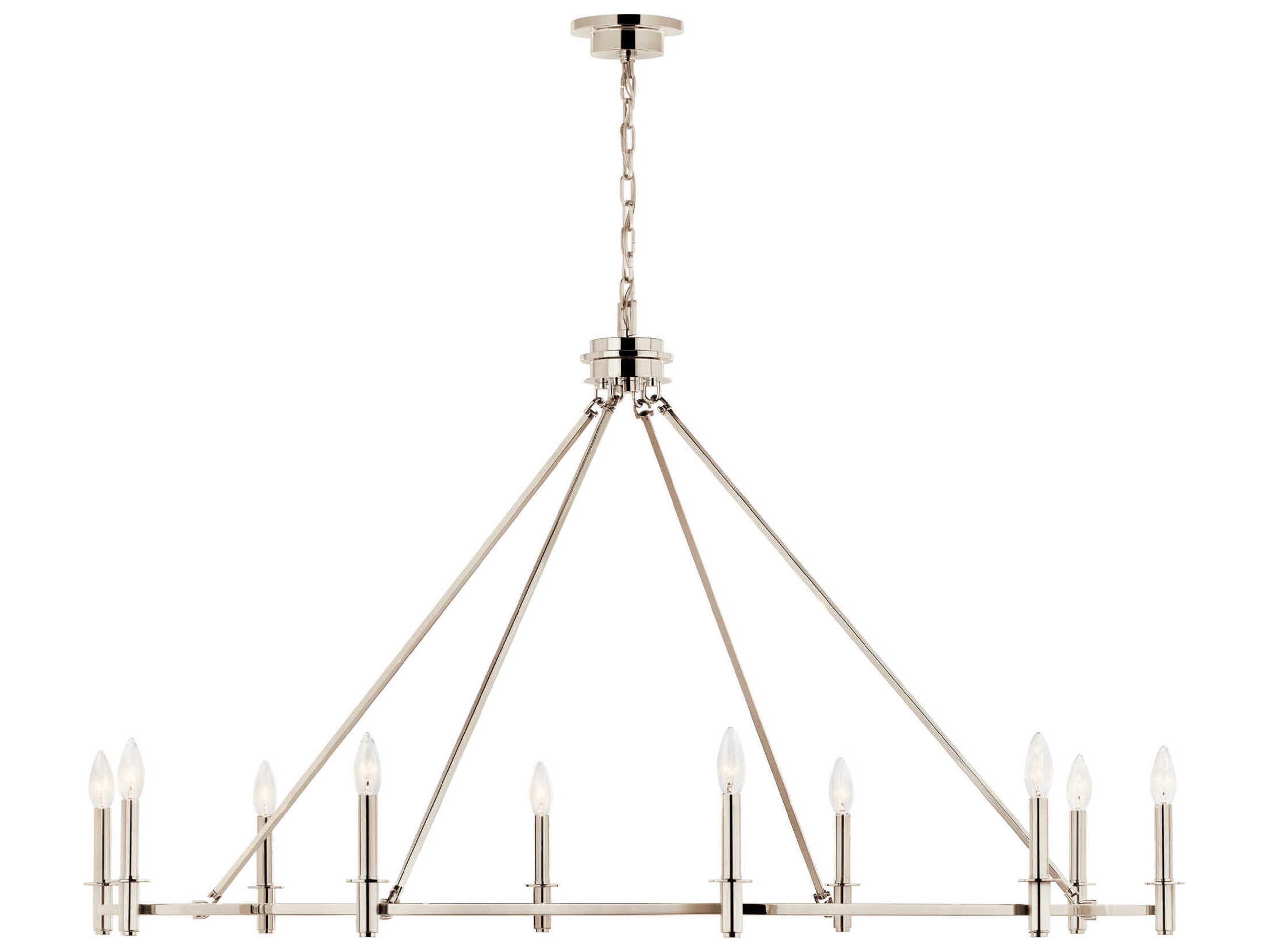 Kichler Carrick 10-Light Polished Nickel Chandelier