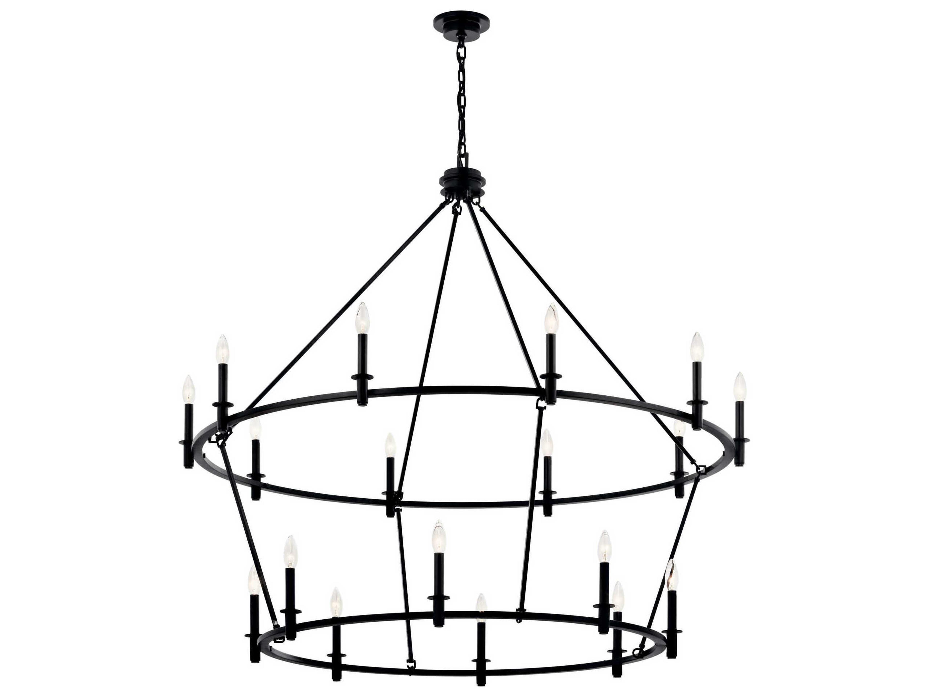 Carrick 18-Light Black Chandelier