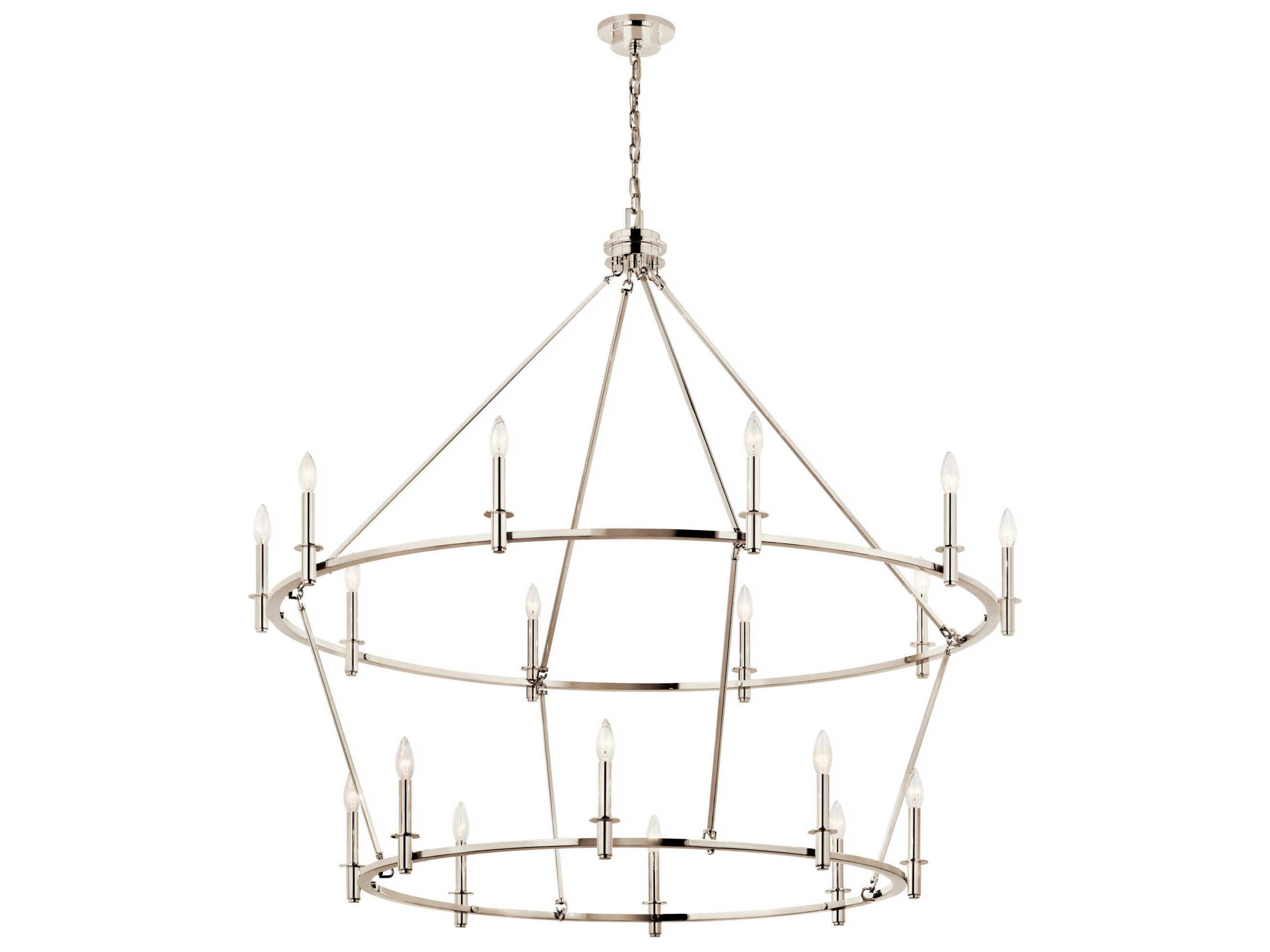 Carrick 18-Light Polished Nickel Chandelier