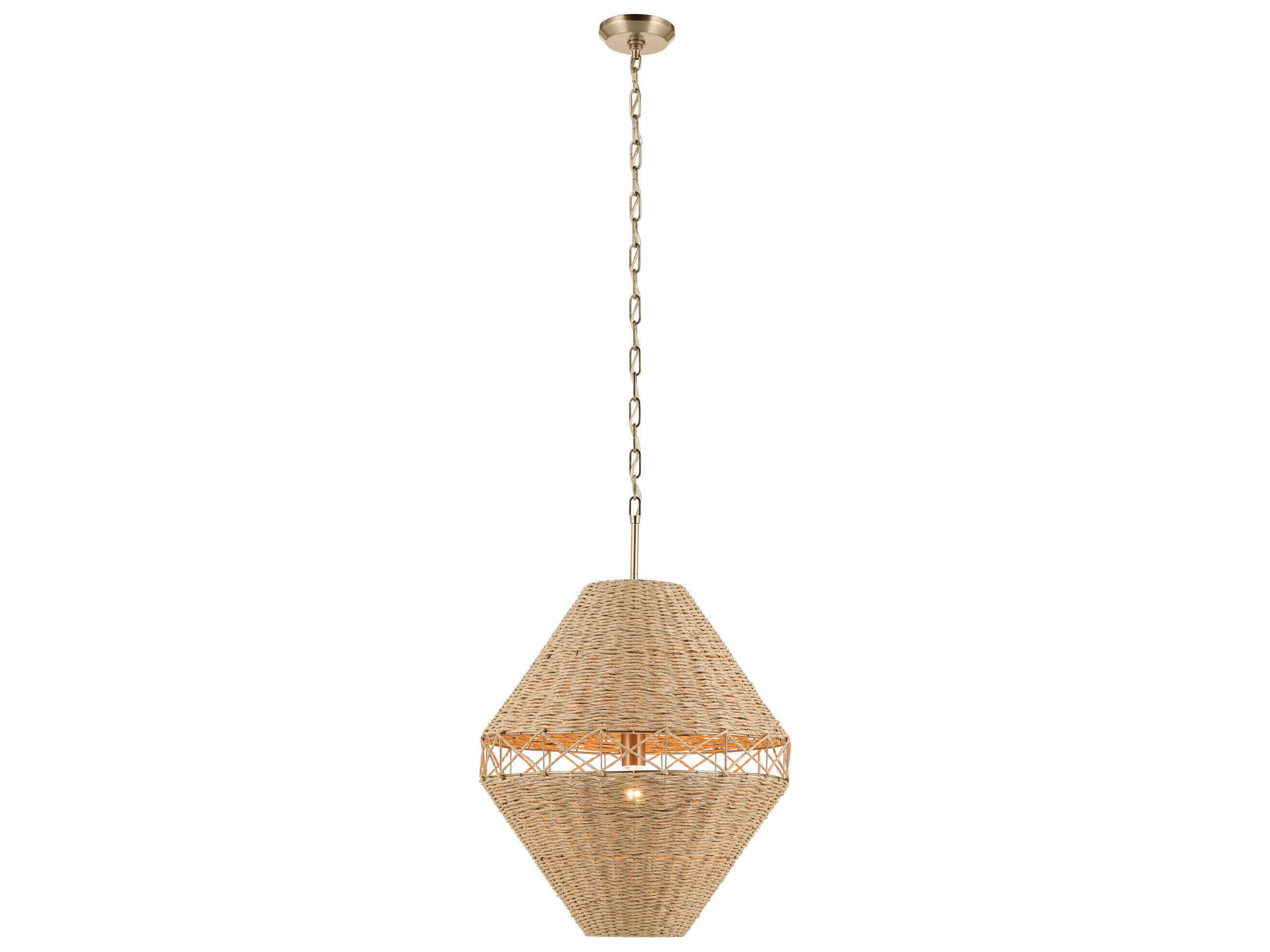 Lulo 1-Light Champagne Bronze Brown Pendant