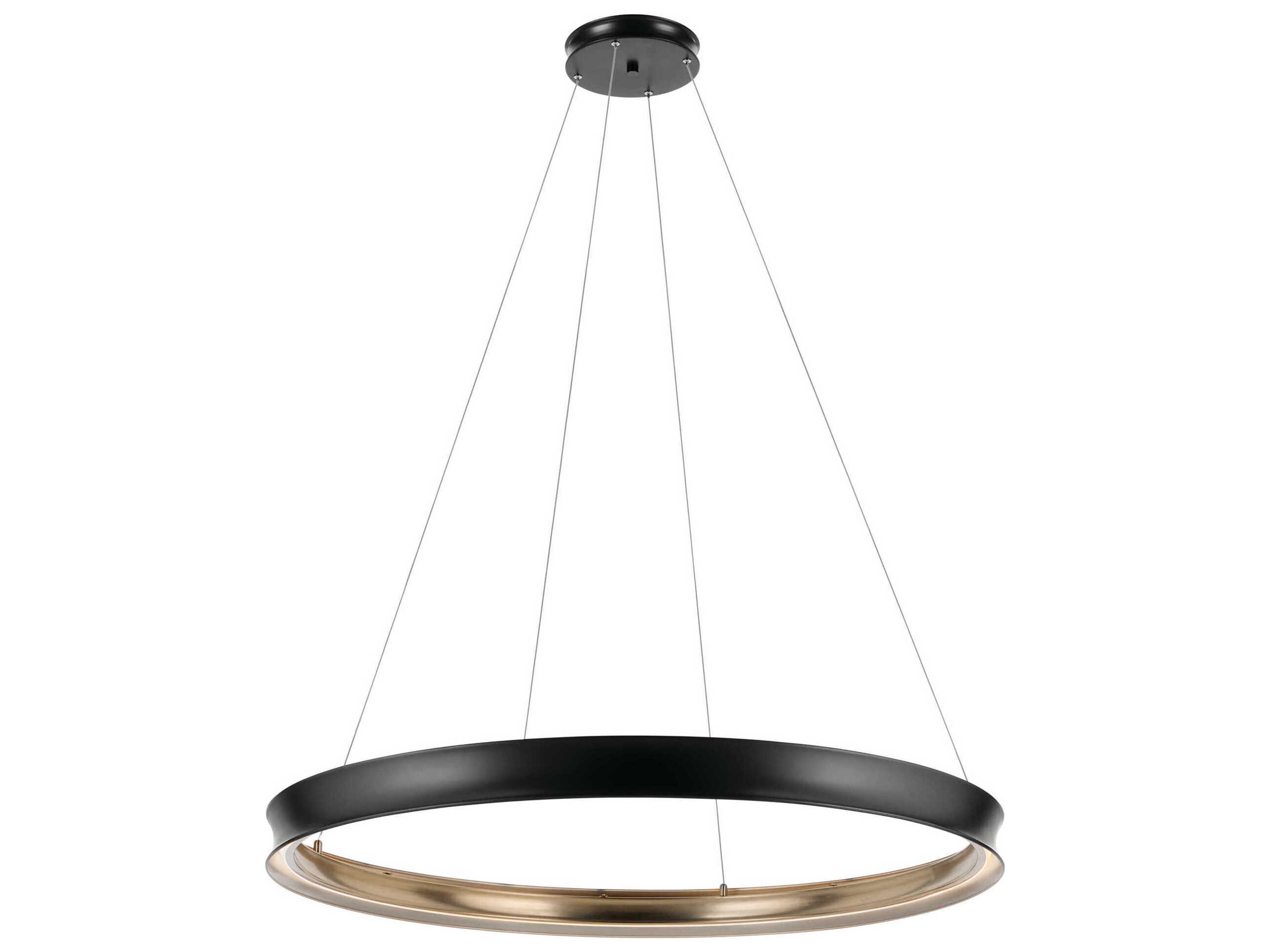 Larousse 1-Light Black Round Pendant