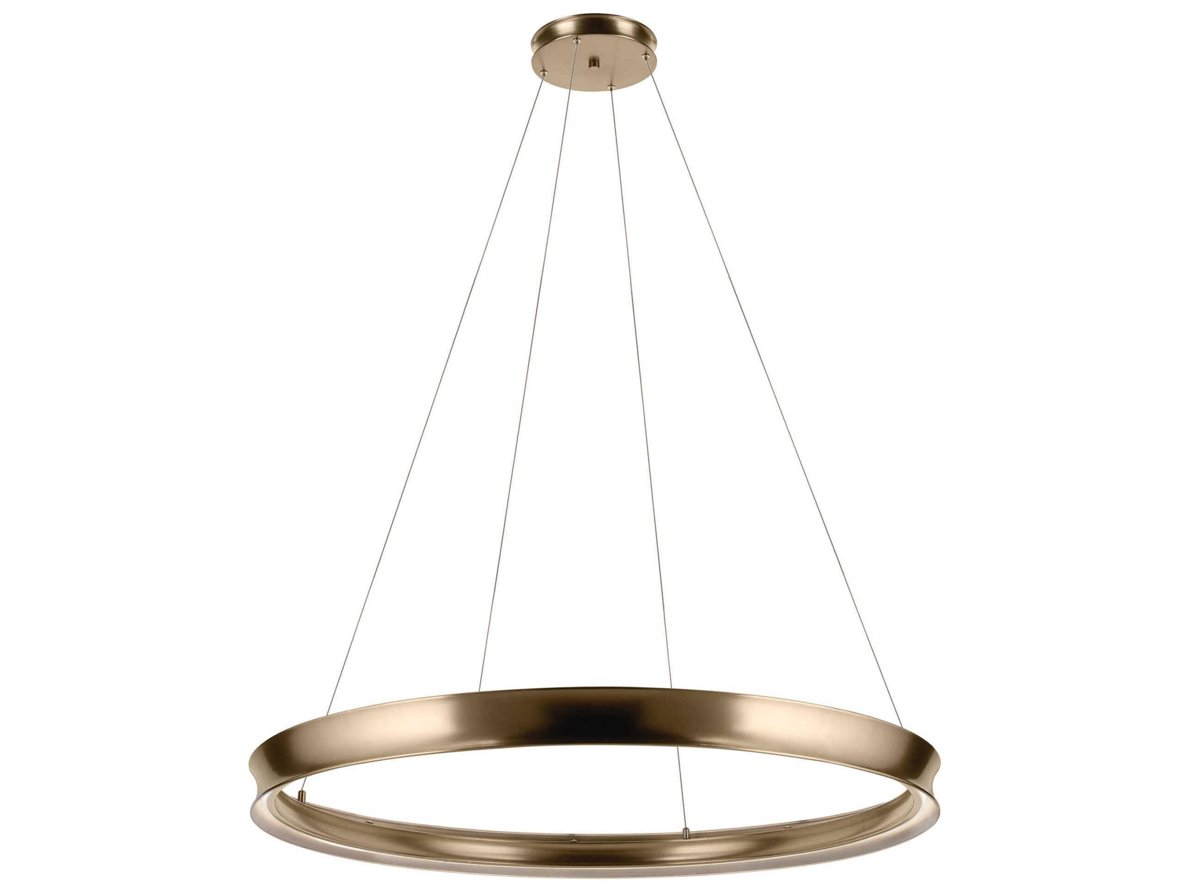 Larousse 1-Light Champagne Bronze Round Pendant