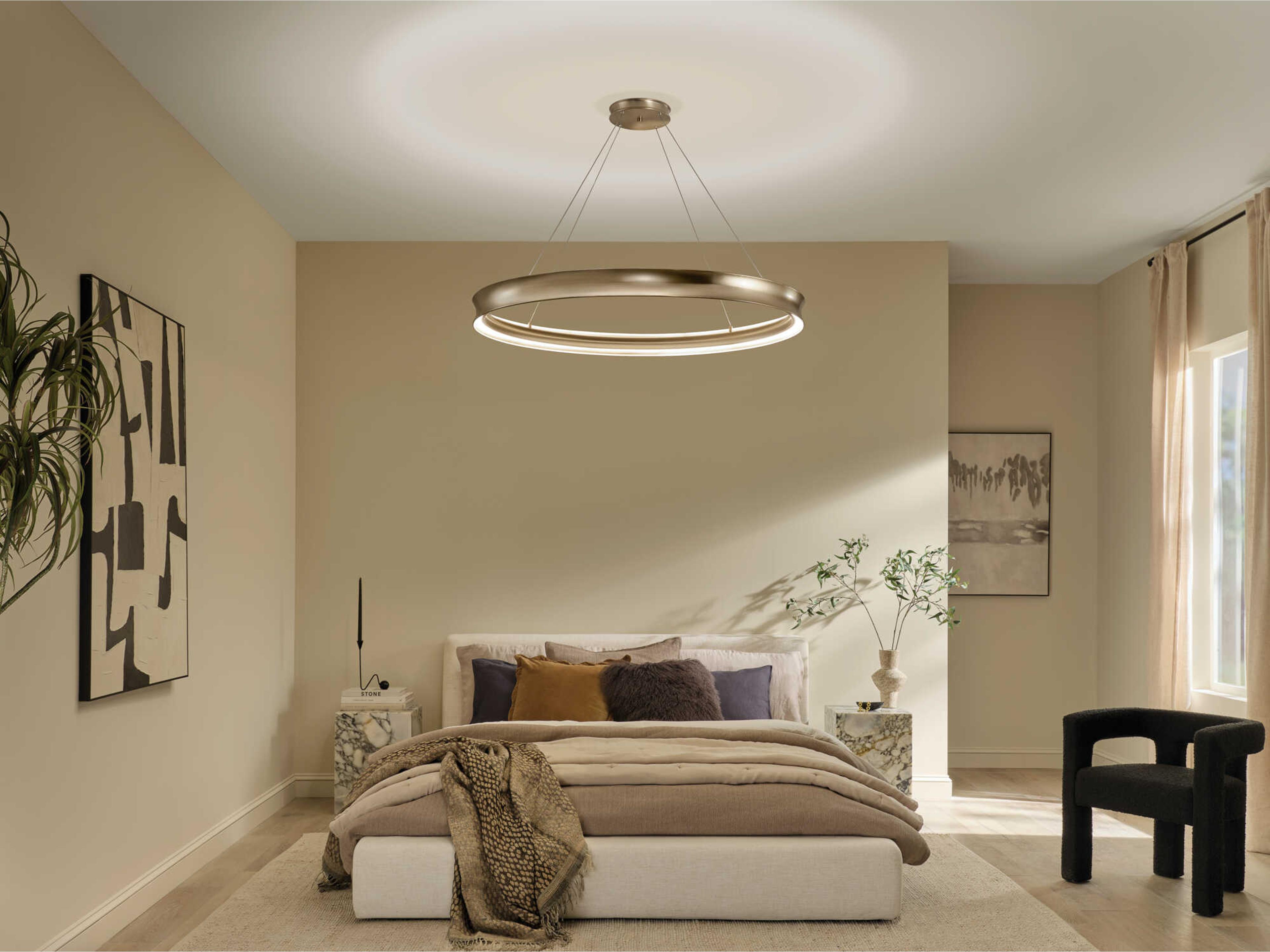 Kichler Larousse 1-Light Champagne Bronze Round Pendant