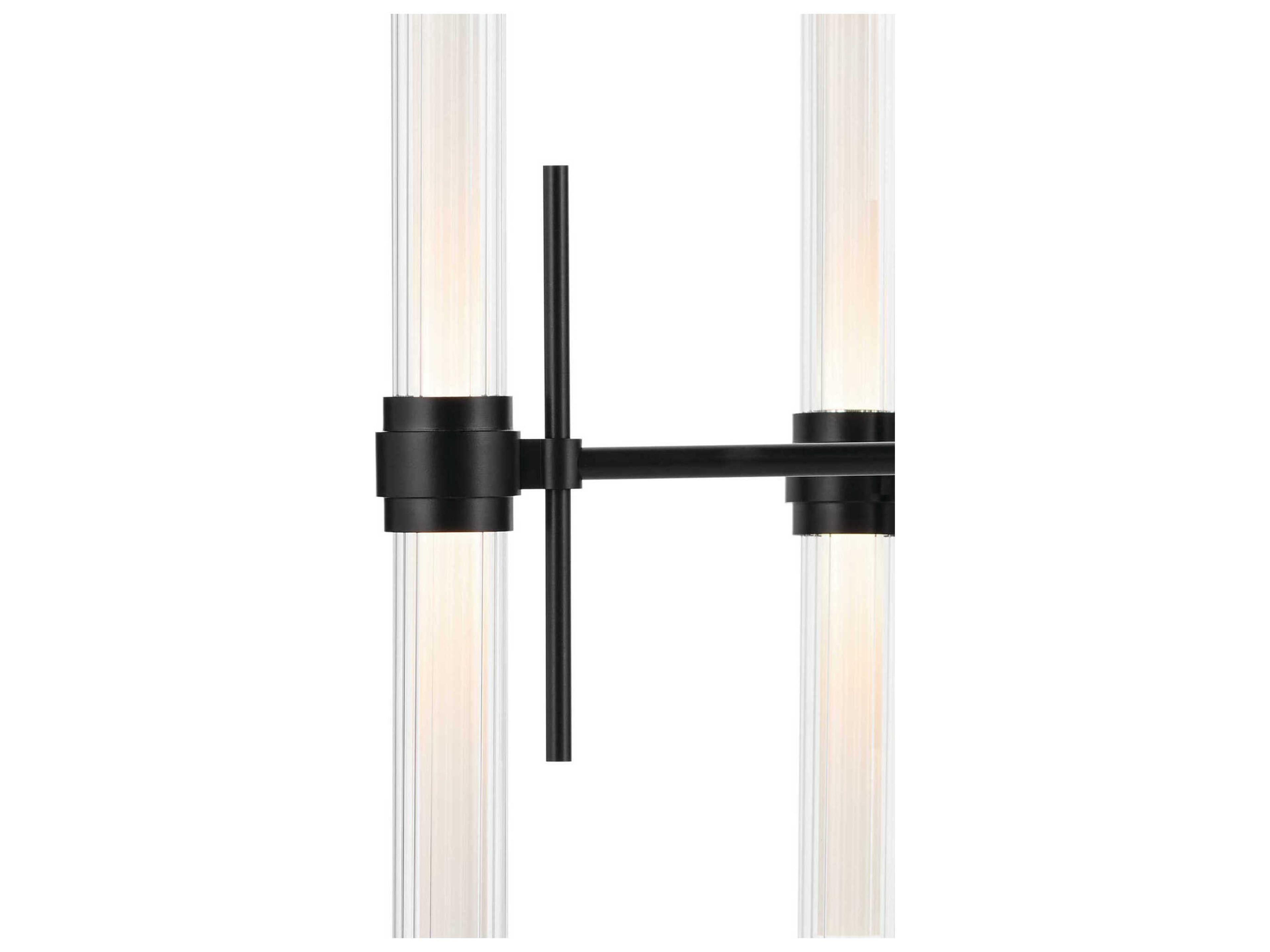 Kichler Riven 12-Light Black Cylinder Chandelier
