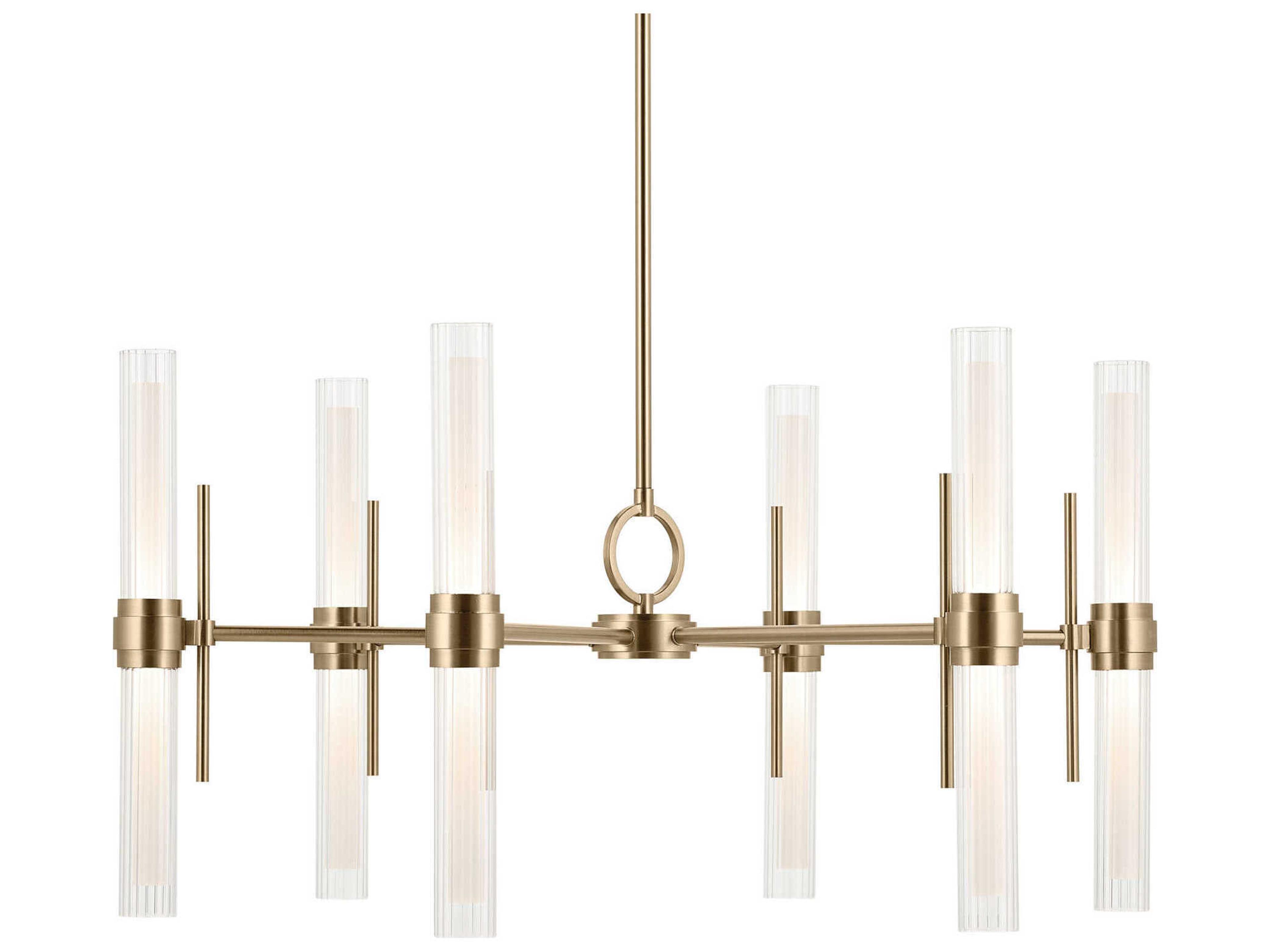 Kichler Riven 12-Light Champagne Bronze Cylinder Chandelier