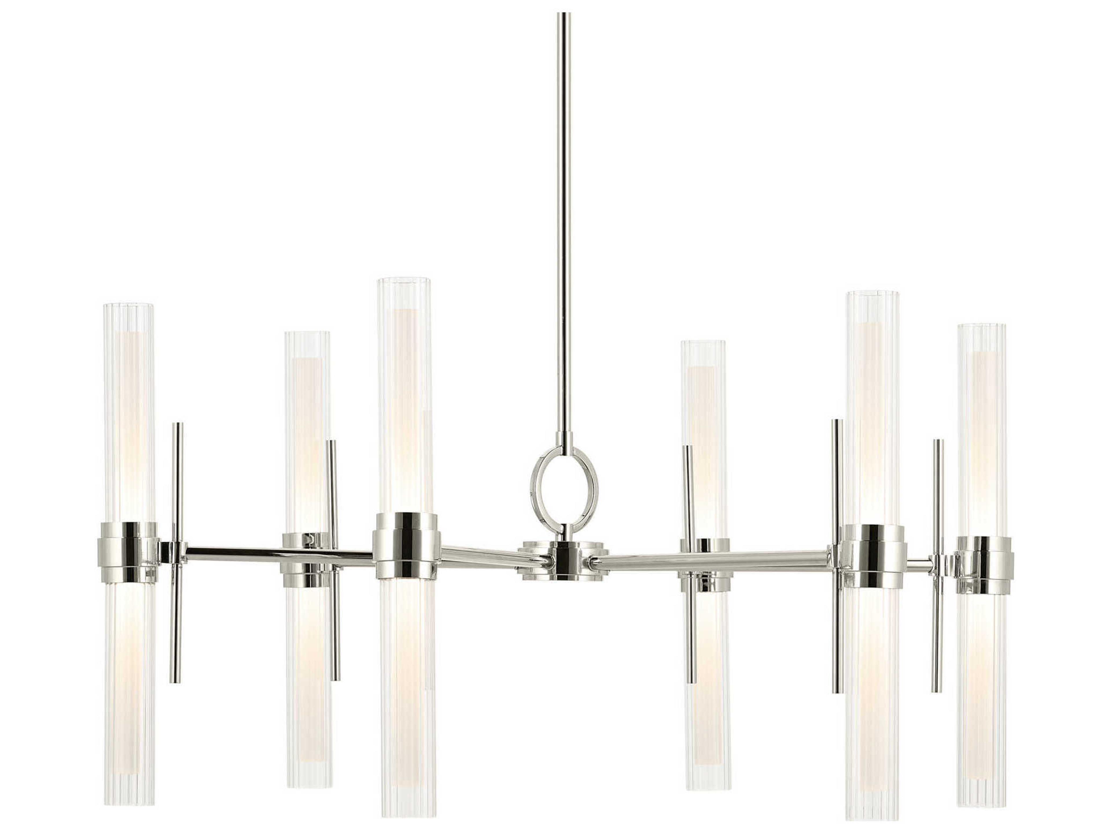 Kichler Riven 12-Light Polished Nickel Cylinder Chandelier
