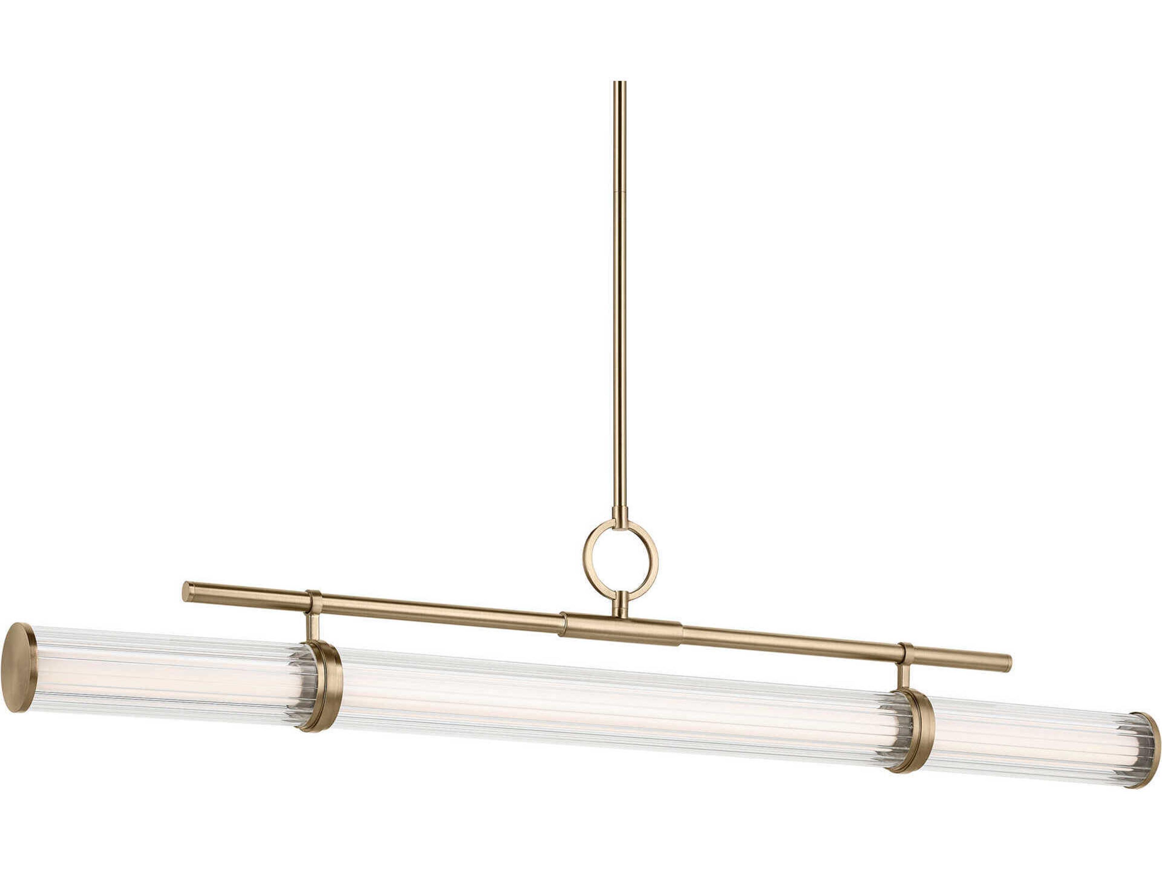 Kichler Riven 1-Light Champagne Bronze Linear Island Pendant