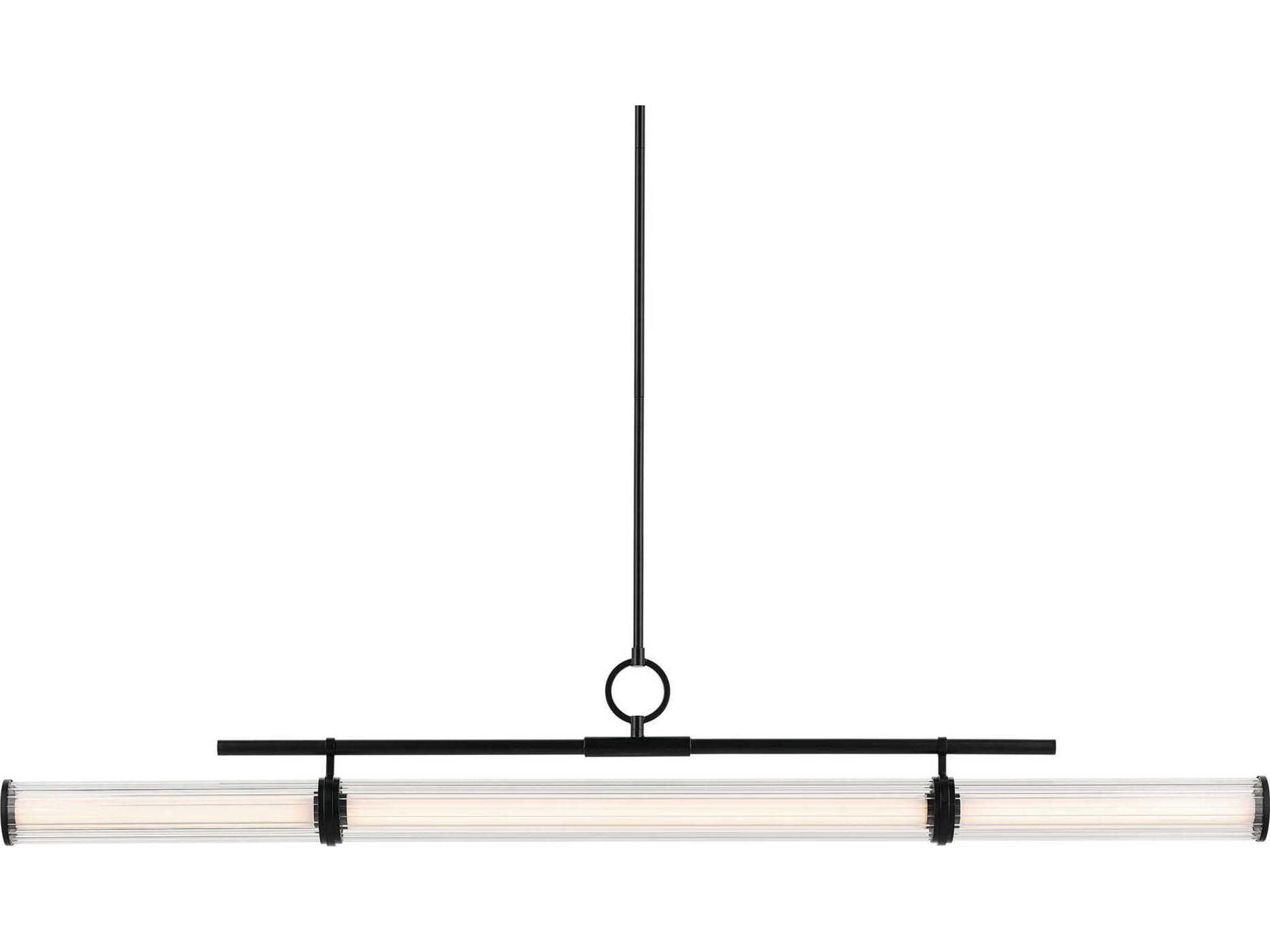 Kichler Riven 1-Light Black Linear Island Pendant