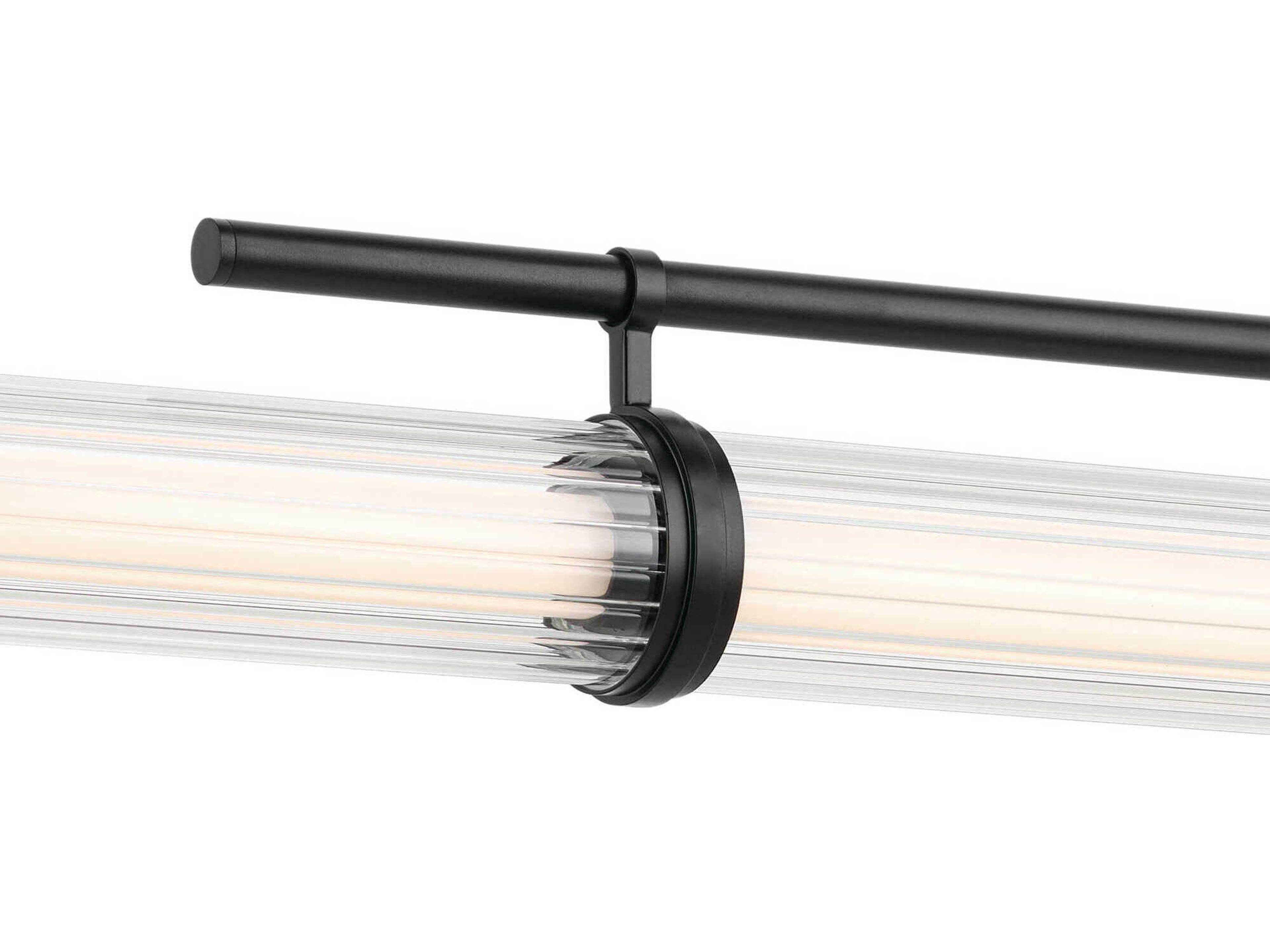 Kichler Riven 1-Light Black Linear Island Pendant