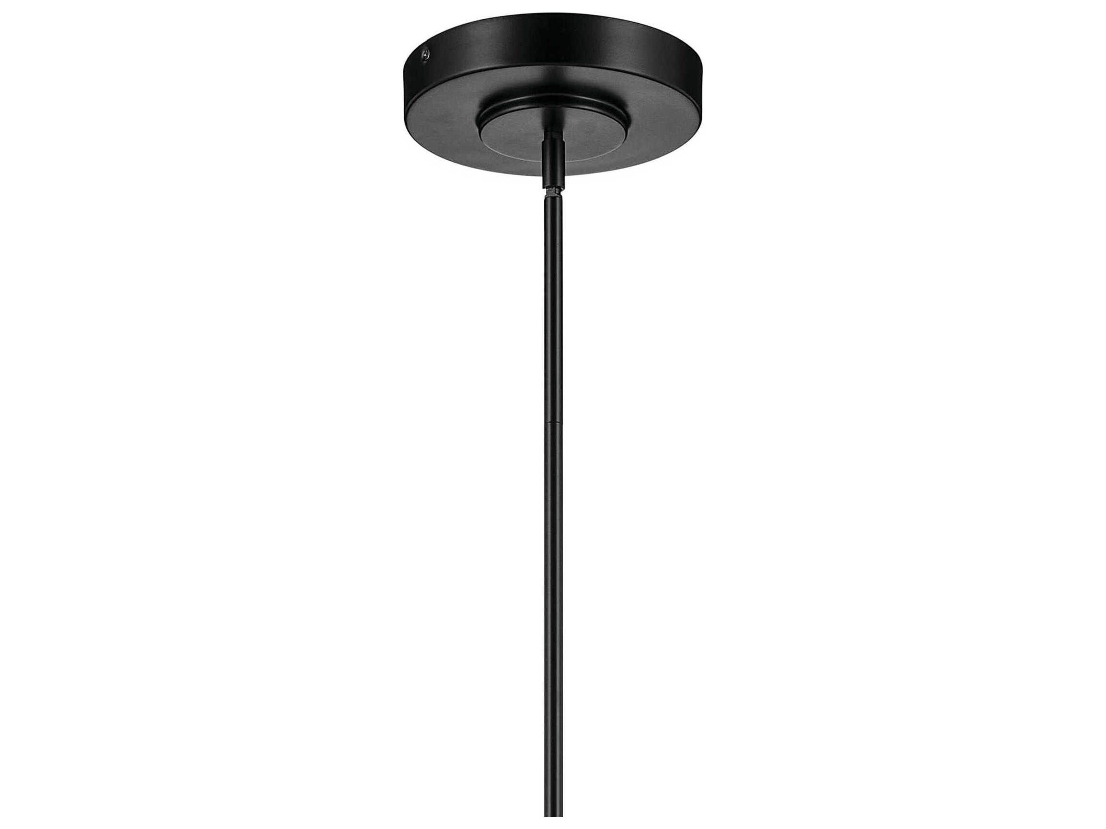 Kichler Riven 1-Light Black Linear Island Pendant