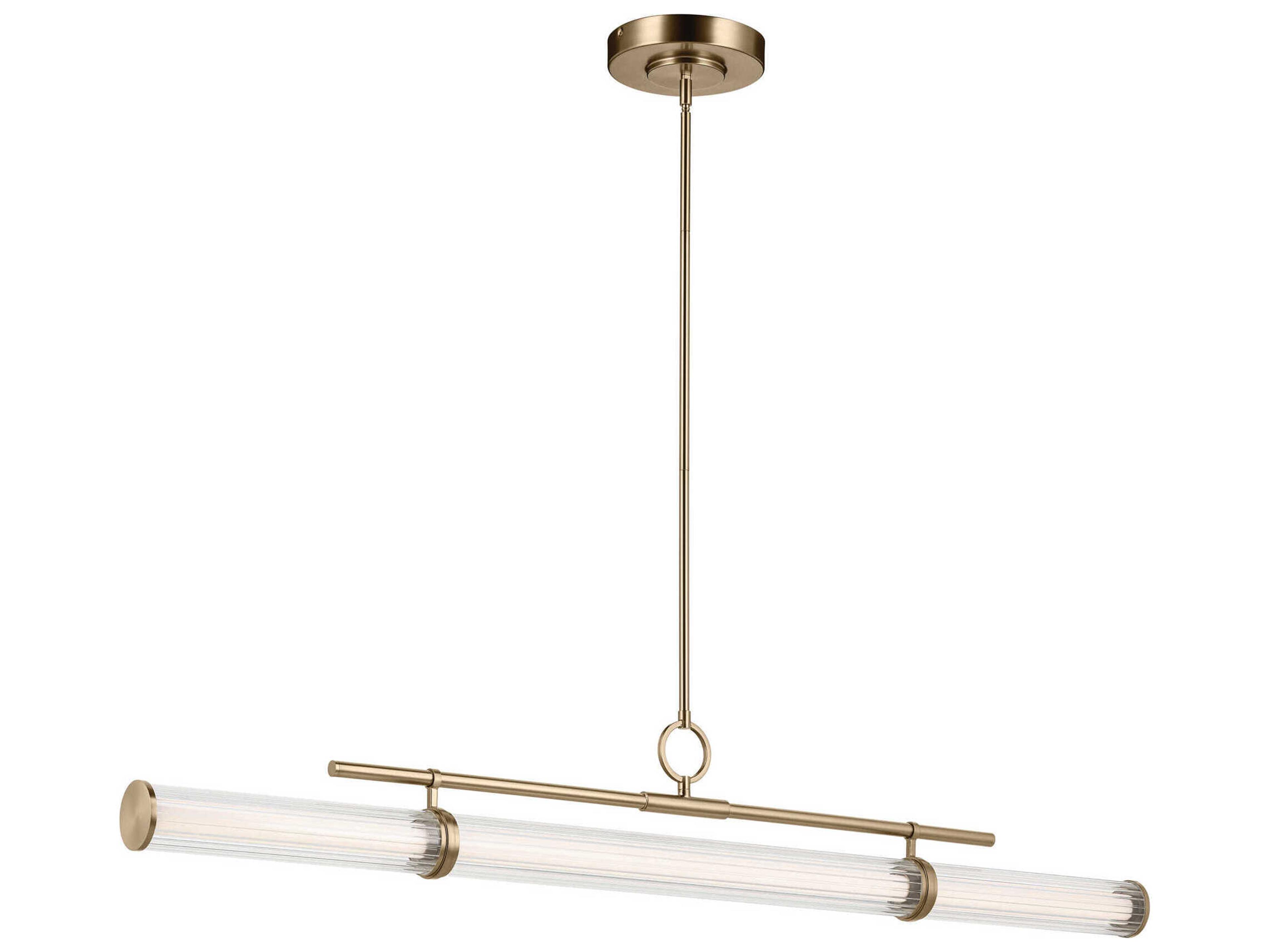 Riven 1-Light Champagne Bronze Linear Island Pendant