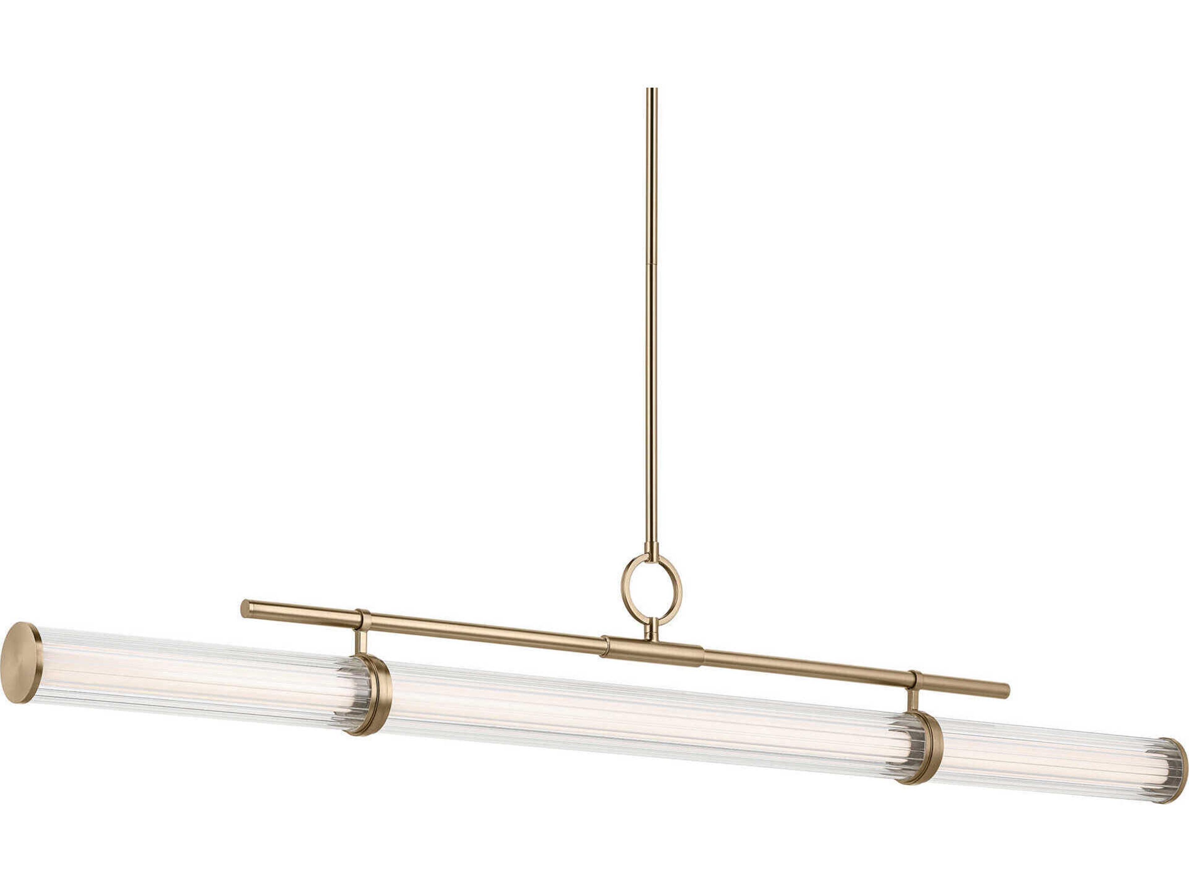 Kichler Riven 1-Light Champagne Bronze Linear Island Pendant