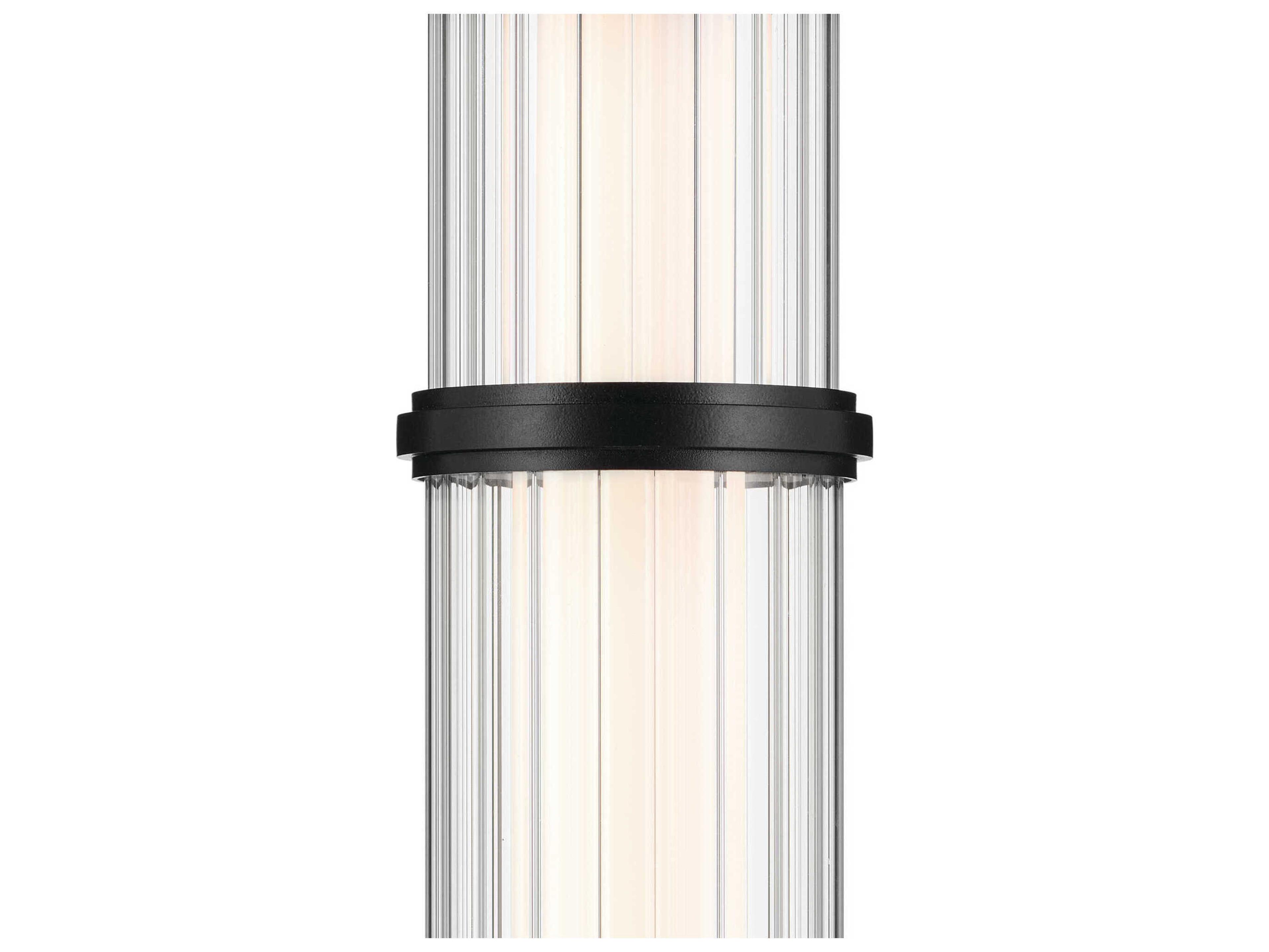 Kichler Riven 1-Light Black Cylinder Mini Pendant