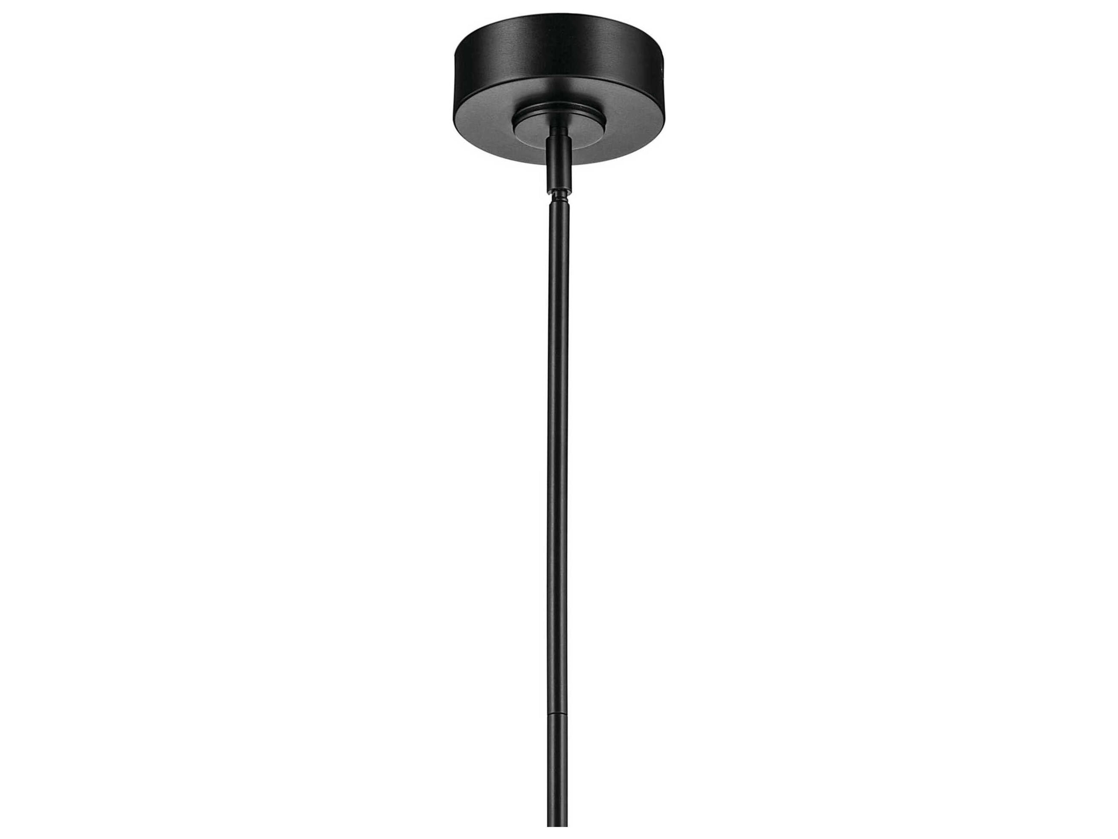 Kichler Riven 1-Light Black Cylinder Mini Pendant