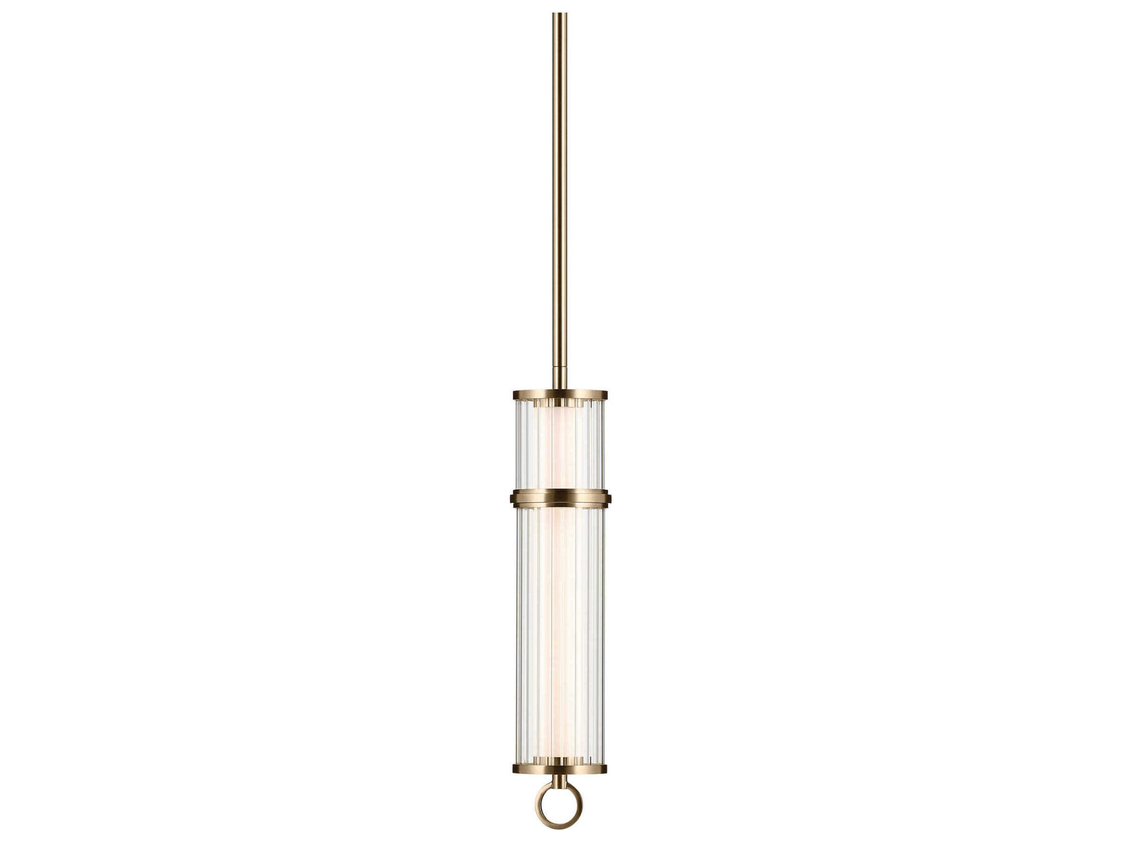 Kichler Riven 1-Light Champagne Bronze Cylinder Mini Pendant