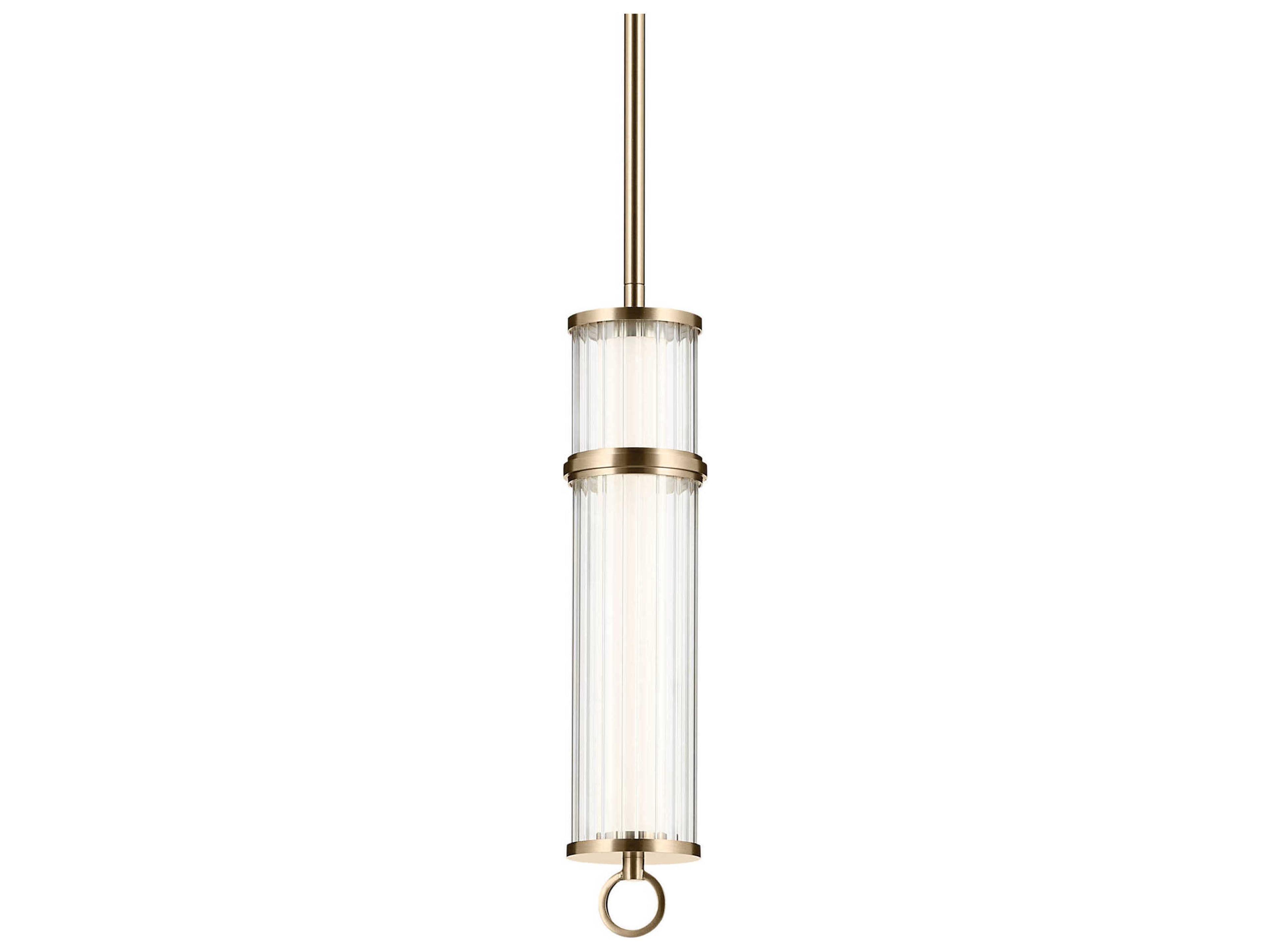 Kichler Riven 1-Light Champagne Bronze Cylinder Mini Pendant