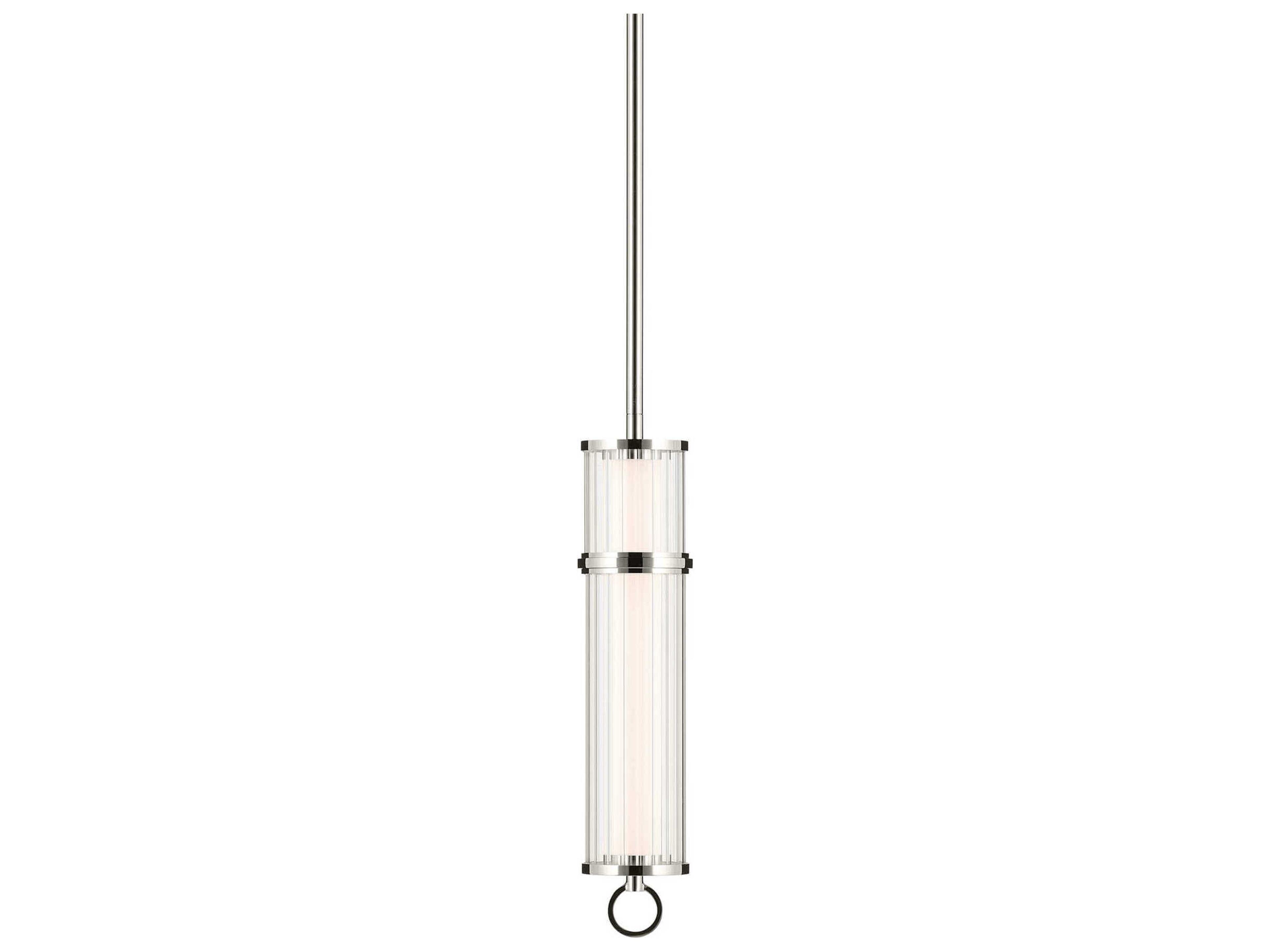 Kichler Riven 1-Light Polished Nickel Cylinder Mini Pendant