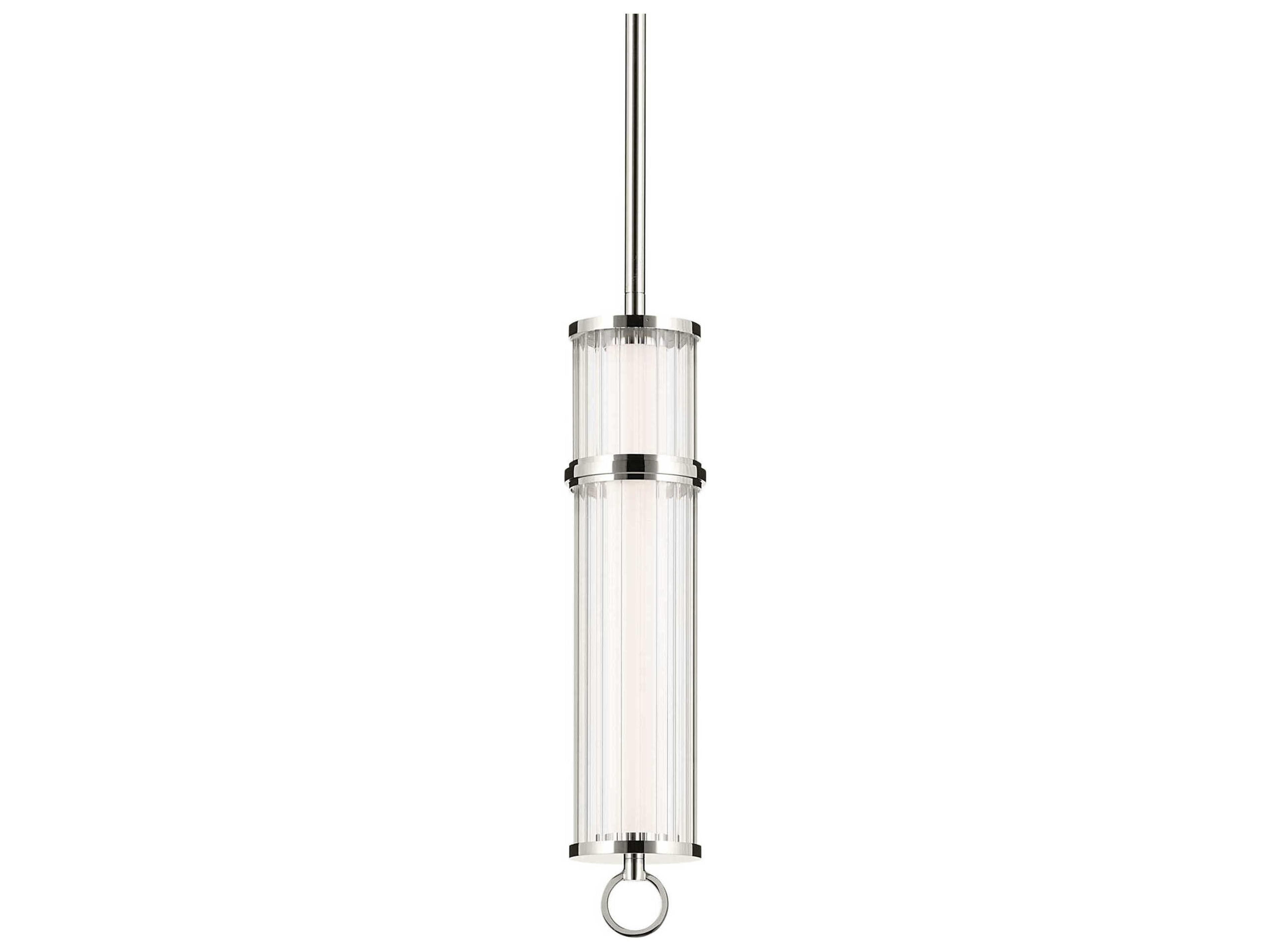 Kichler Riven 1-Light Polished Nickel Cylinder Mini Pendant