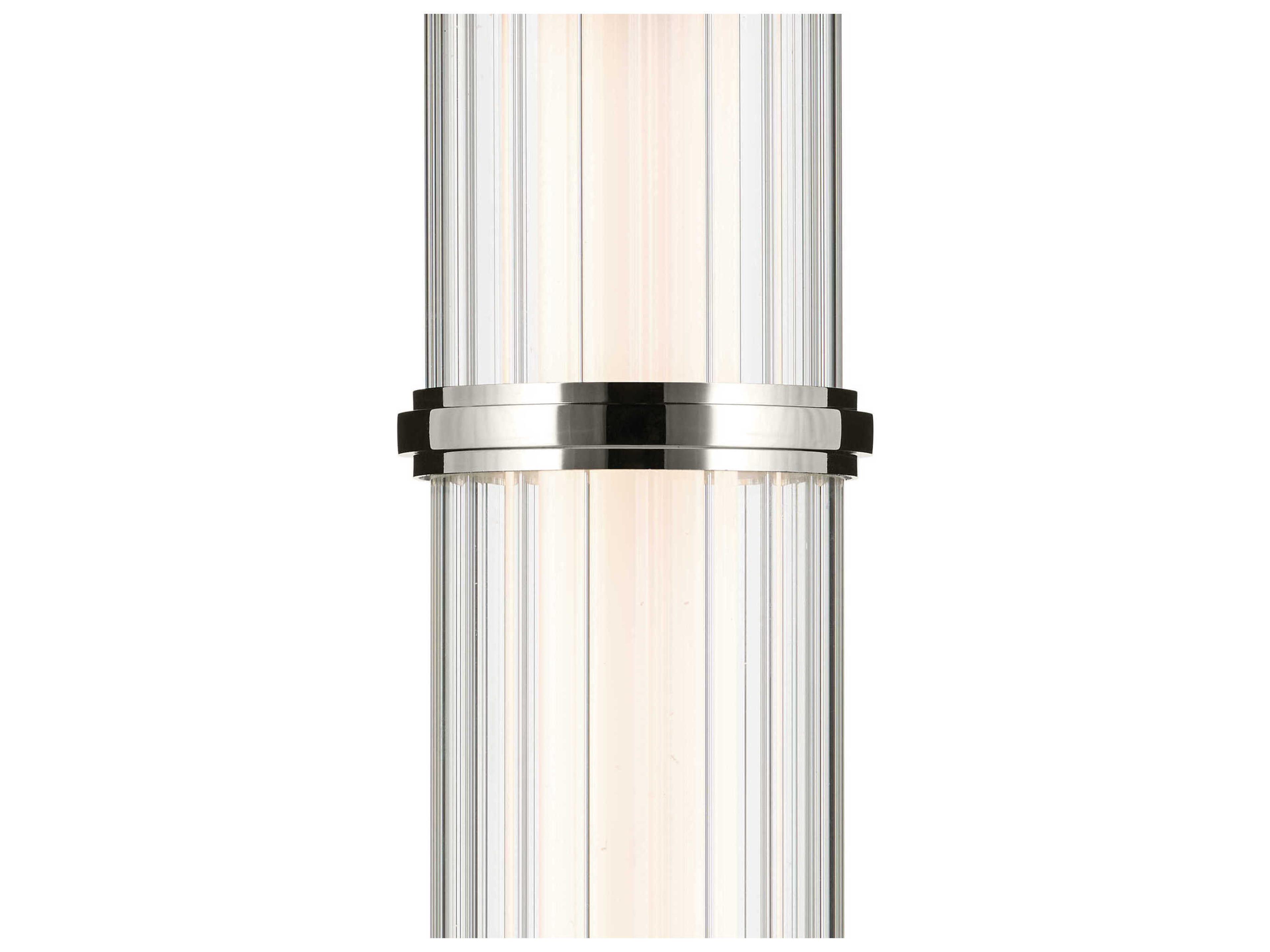 Kichler Riven 1-Light Polished Nickel Cylinder Mini Pendant