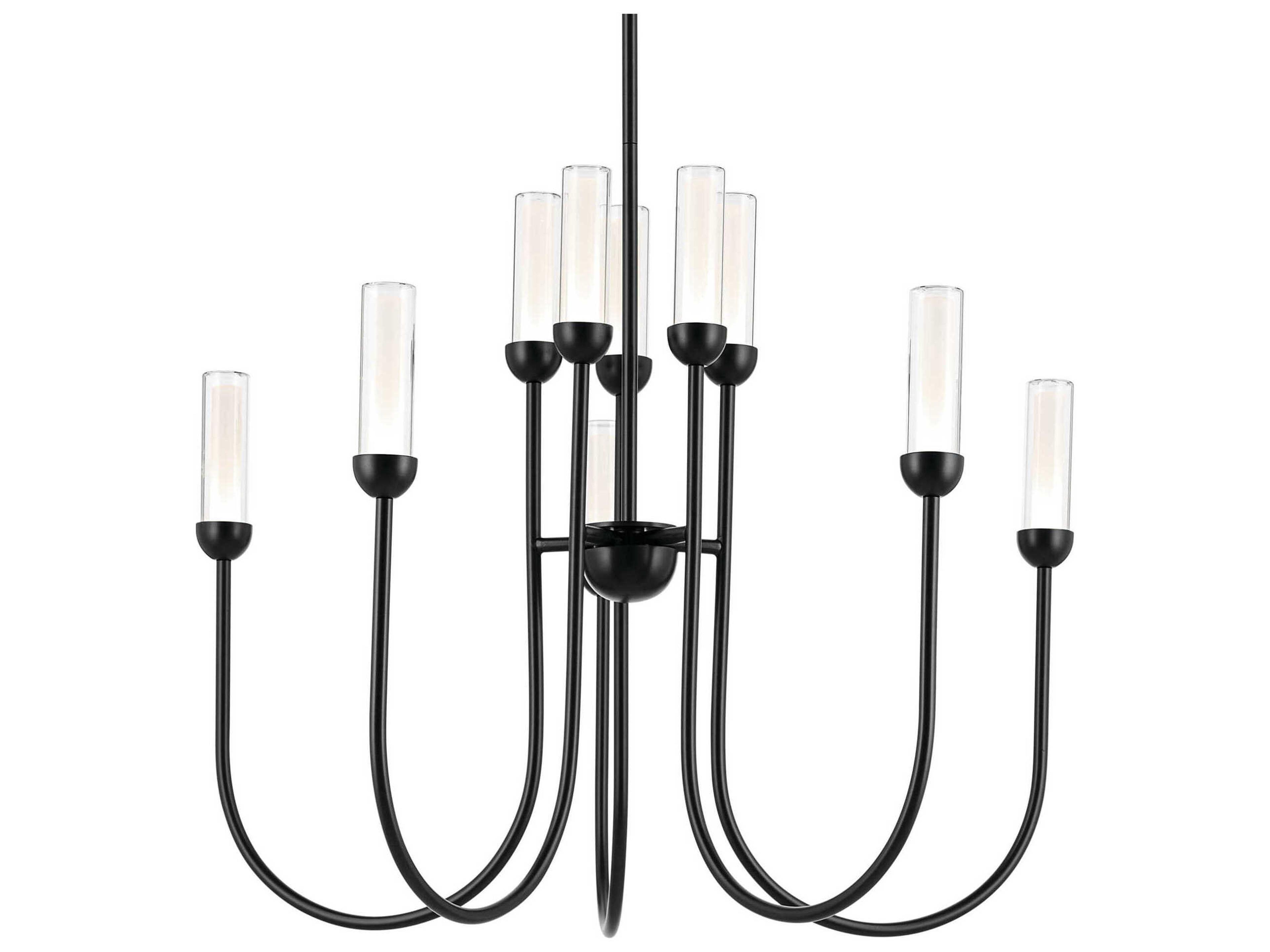 Kichler Moraine 10-Light Black Cylinder Chandelier