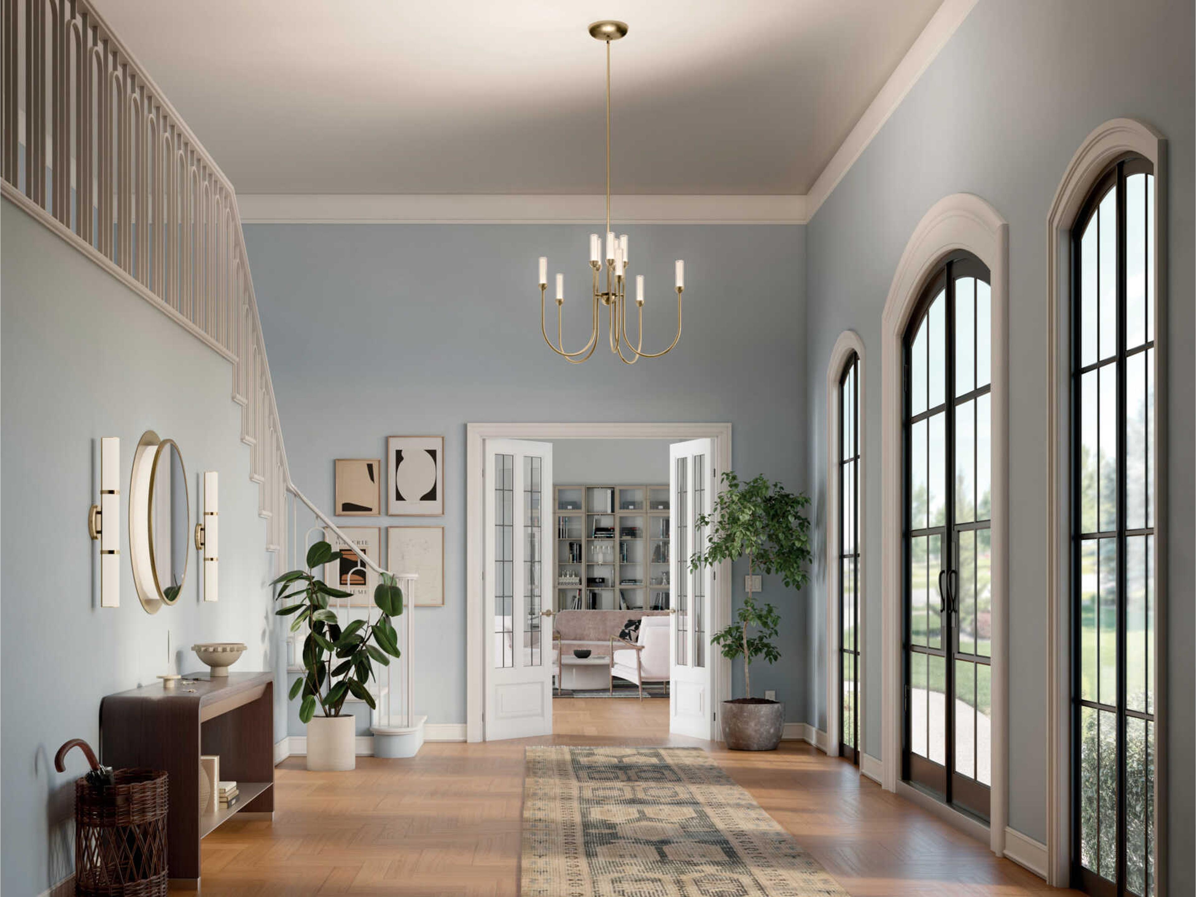 Kichler Moraine 10-Light Champagne Bronze Cylinder Chandelier