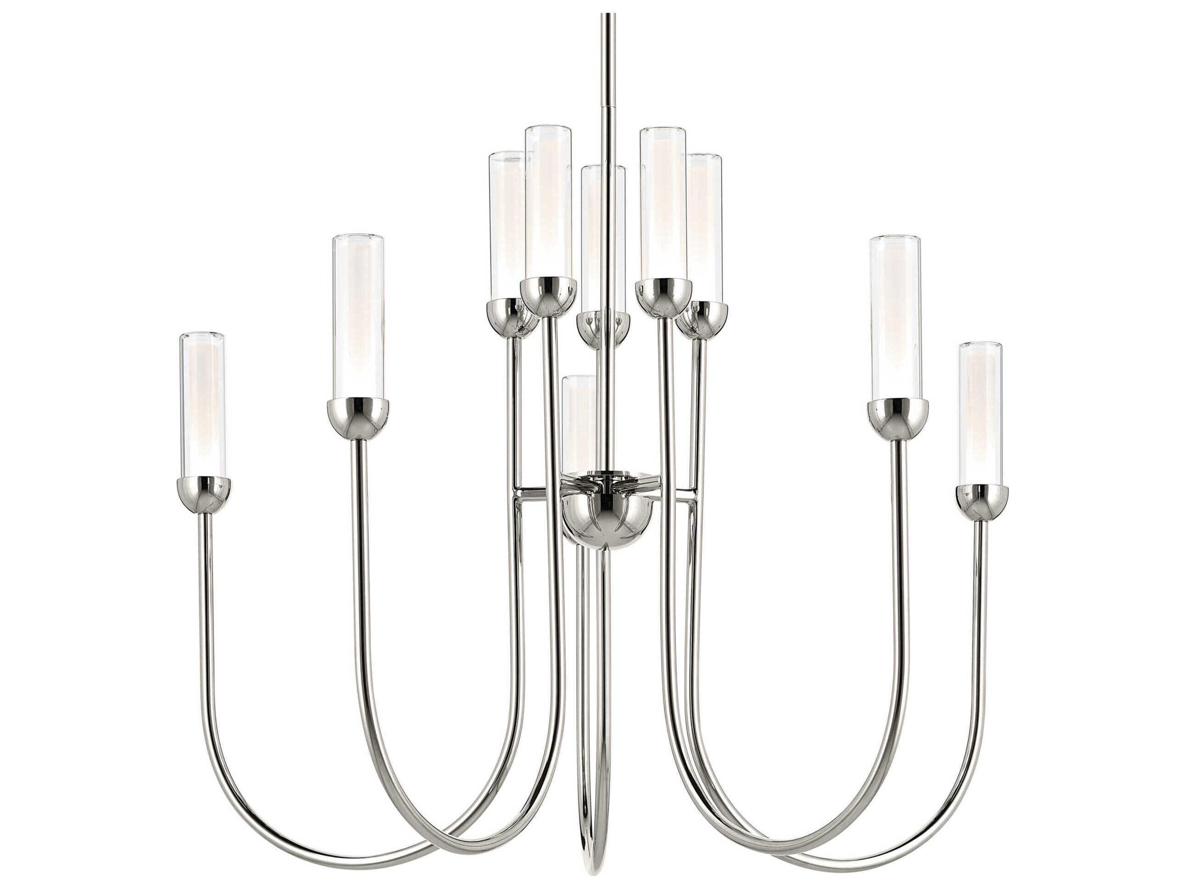 Kichler Moraine 10-Light Polished Nickel Cylinder Chandelier