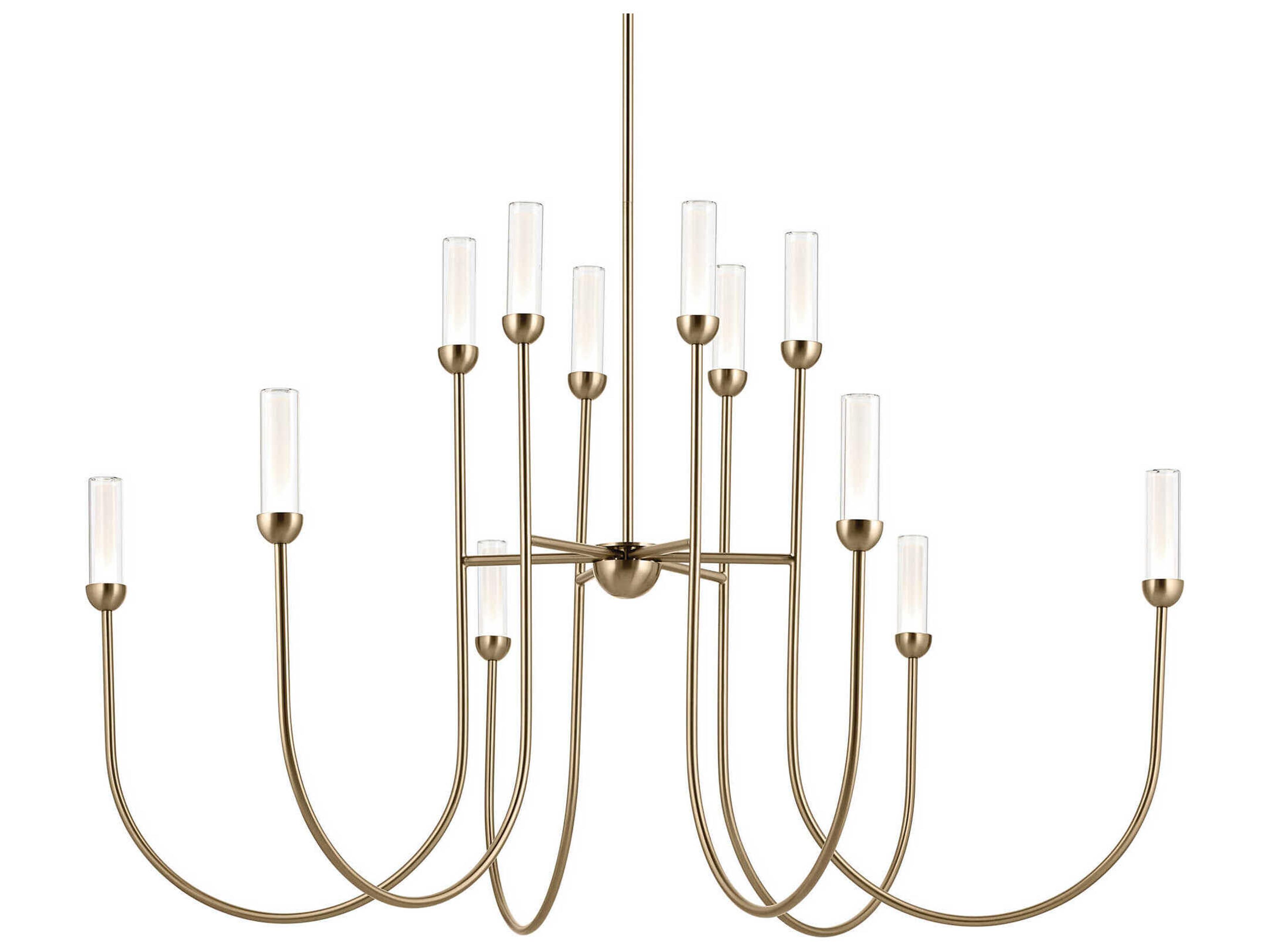 Kichler Moraine 12-Light Champagne Bronze Cylinder Chandelier