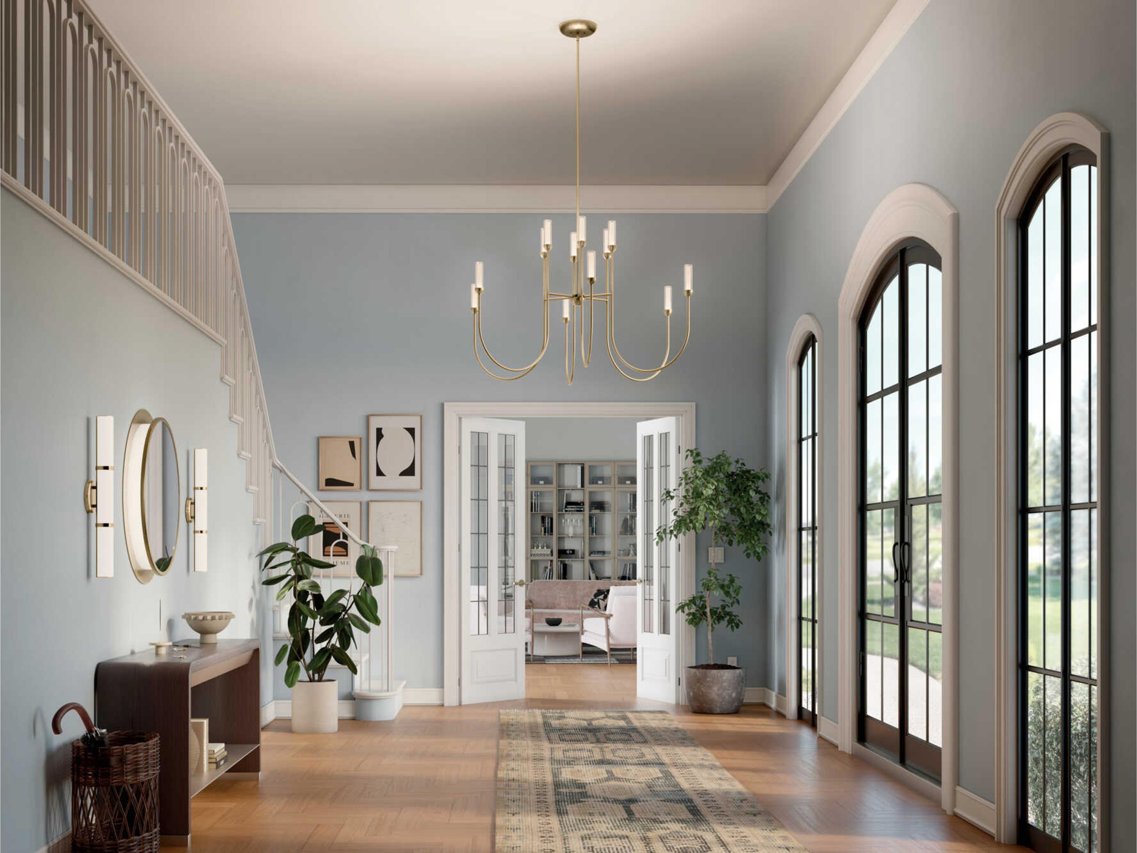 Kichler Moraine 12-Light Champagne Bronze Cylinder Chandelier