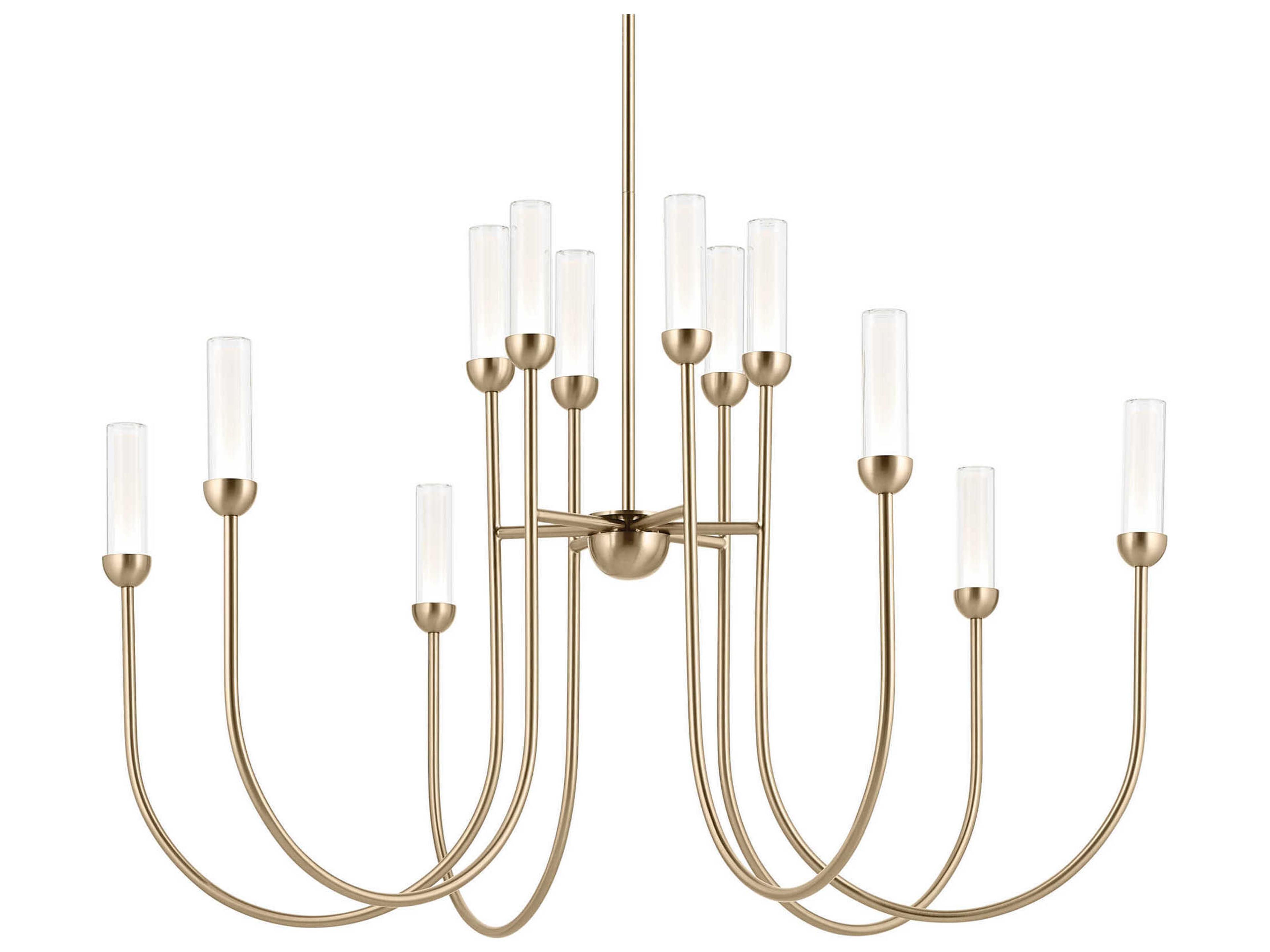 Kichler Moraine 12-Light Champagne Bronze Cylinder Chandelier