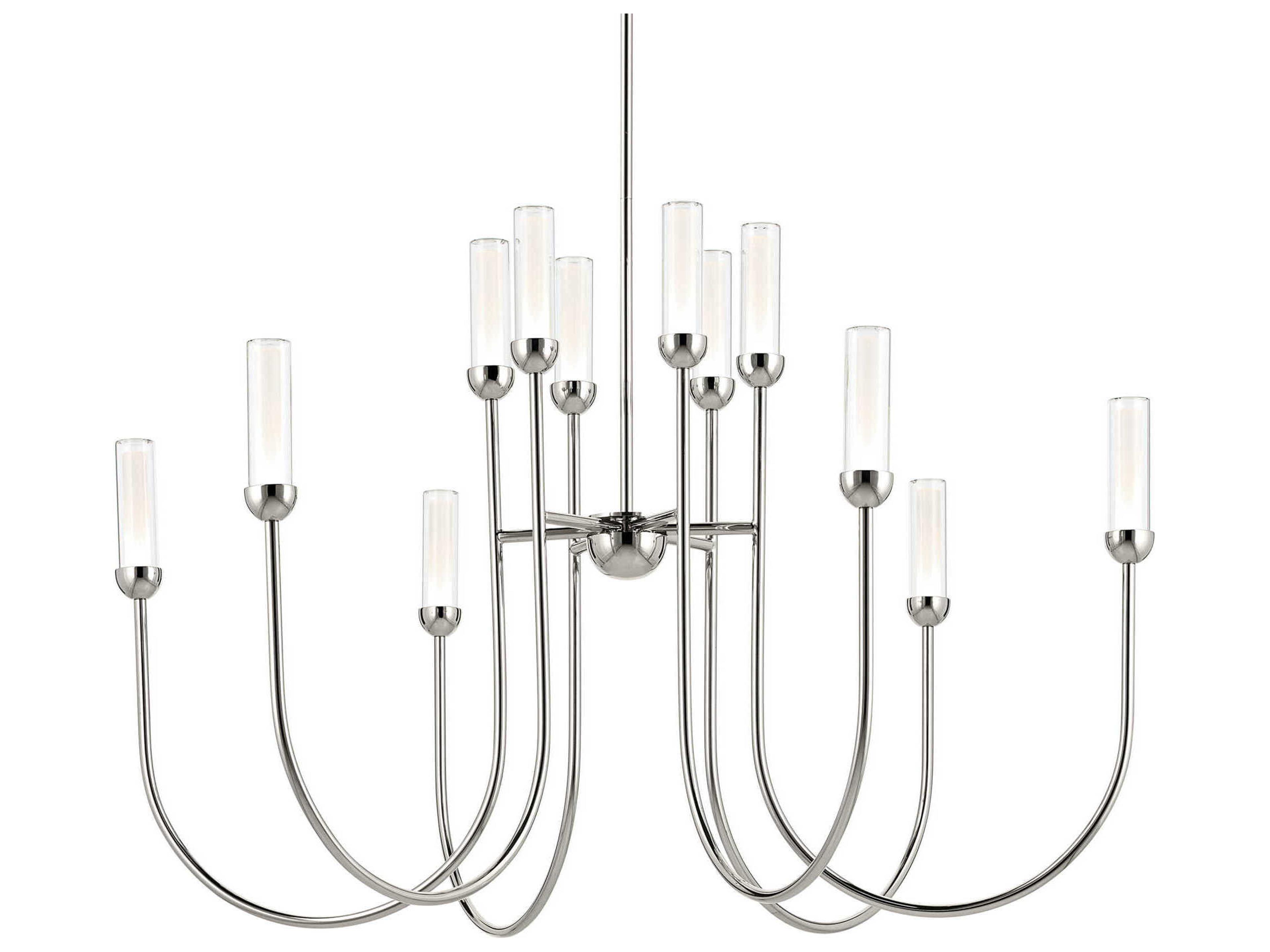 Kichler Moraine 12-Light Polished Nickel Cylinder Chandelier