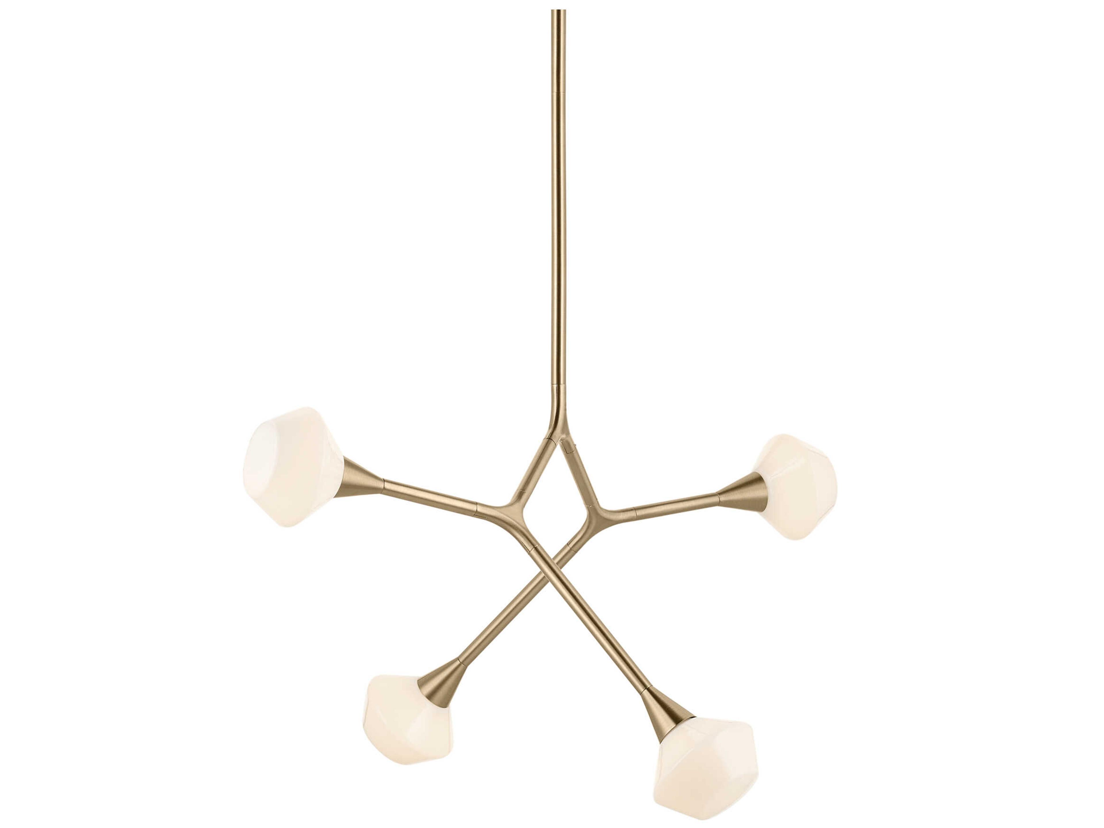 Kichler Cassius 4-Light Champagne Bronze Geometric Island Pendant