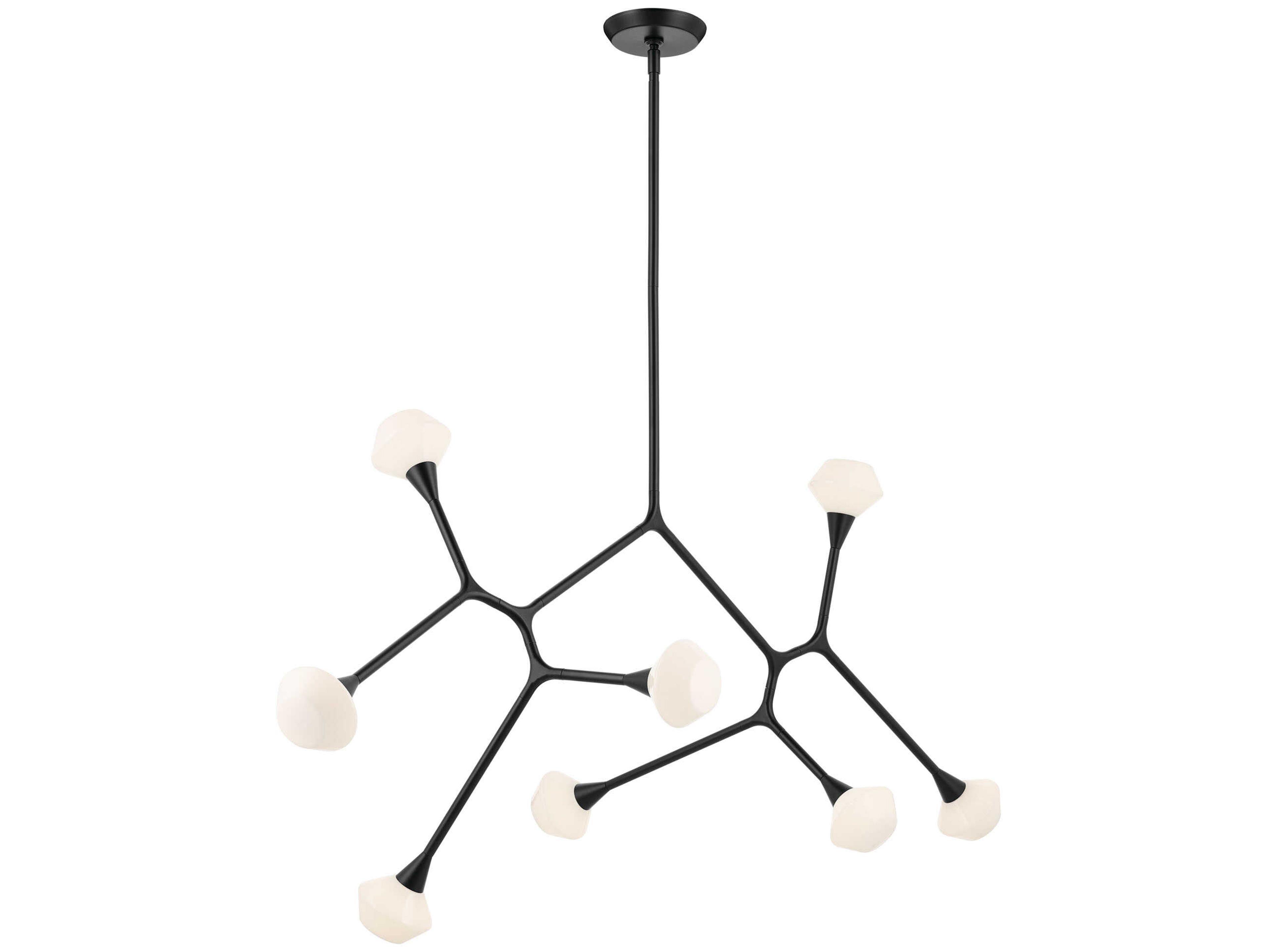 Cassius 8-Light Black Geometric Island Pendant