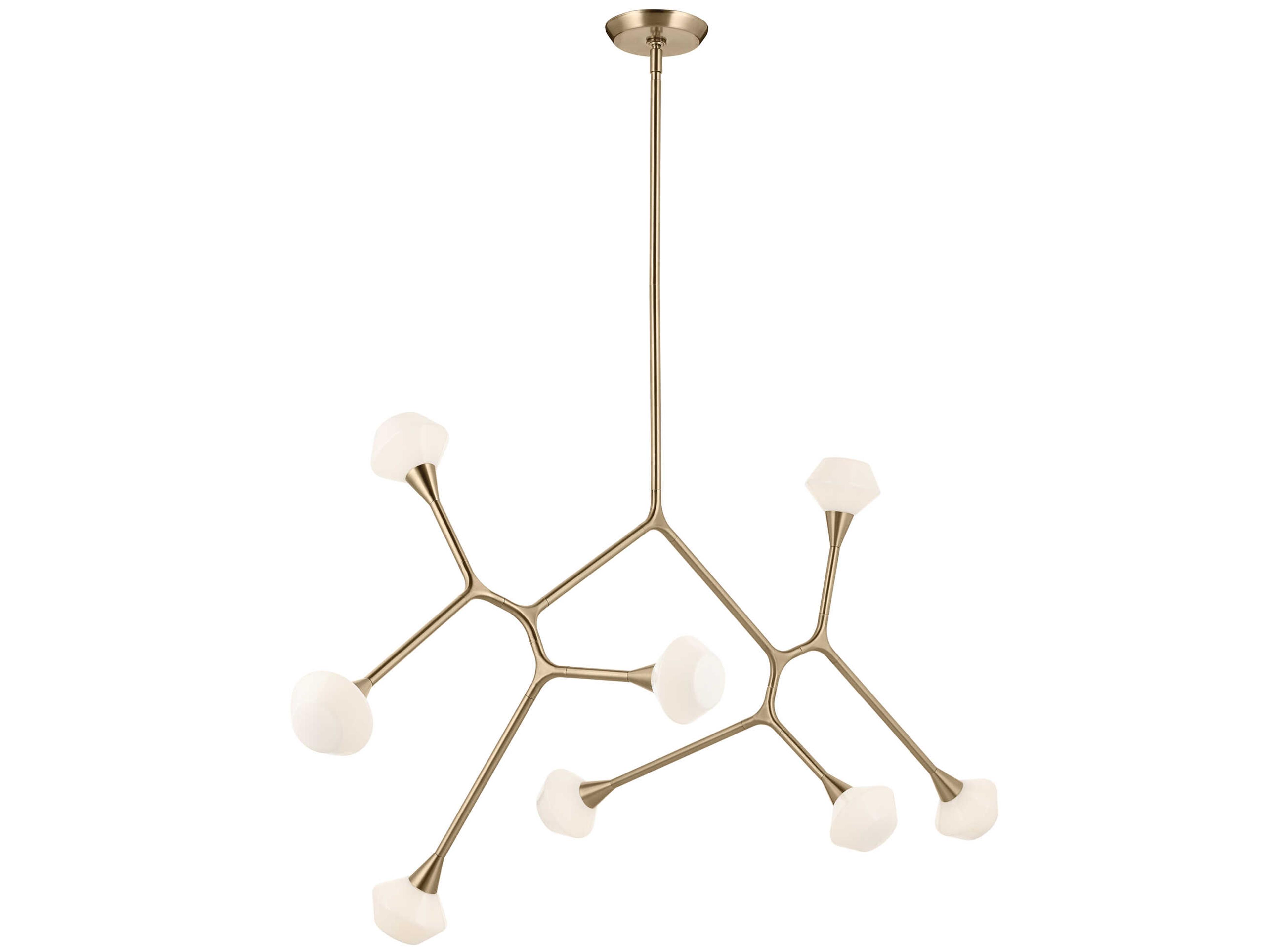 Cassius 8-Light Champagne Bronze Geometric Island Pendant