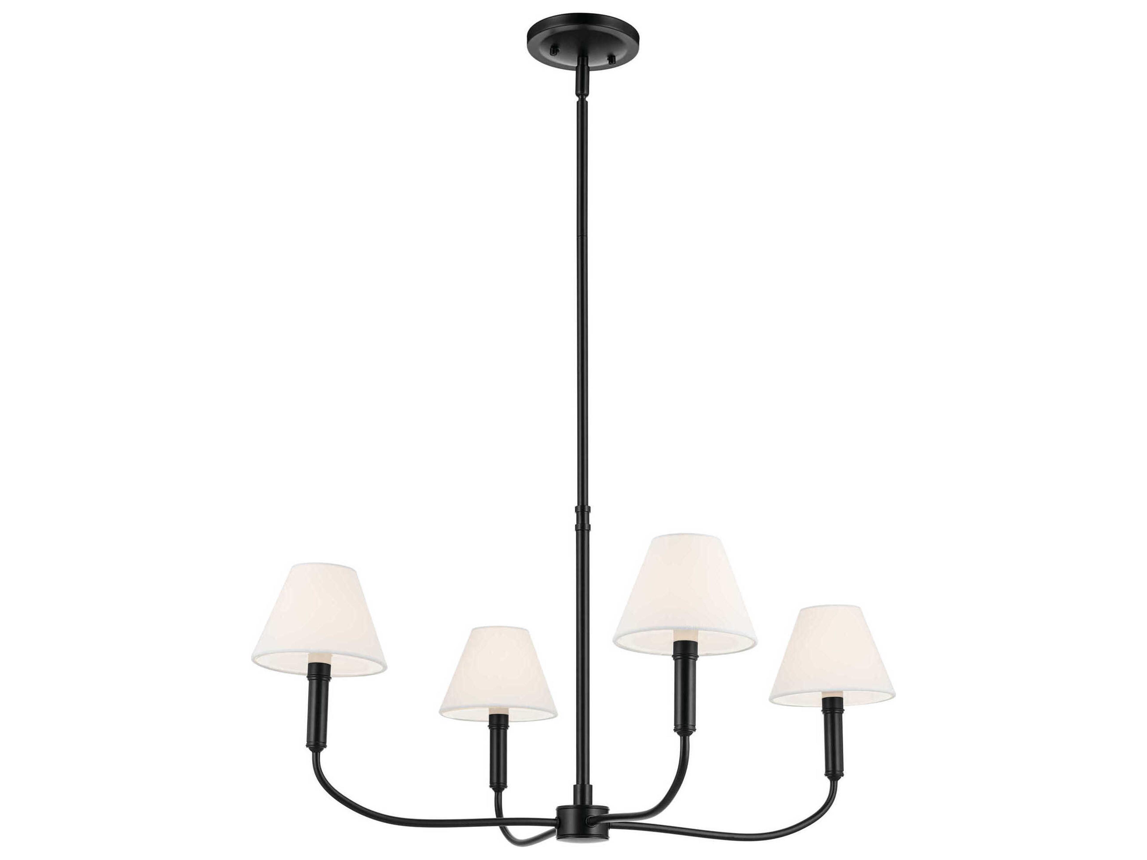 Eadie 4-Light Black Candelabra Chandelier