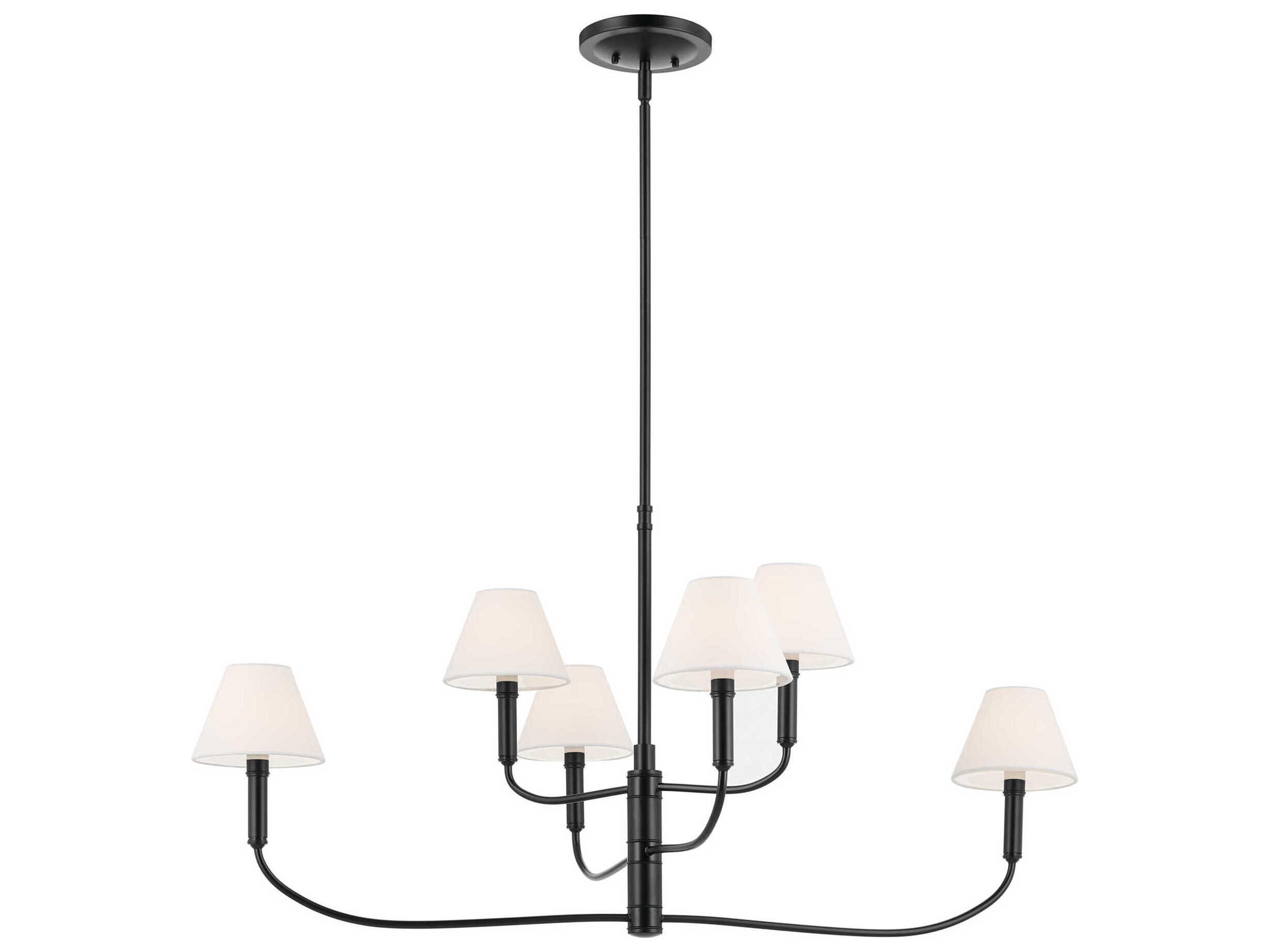 Eadie 6-Light Black Tiered Island Pendant